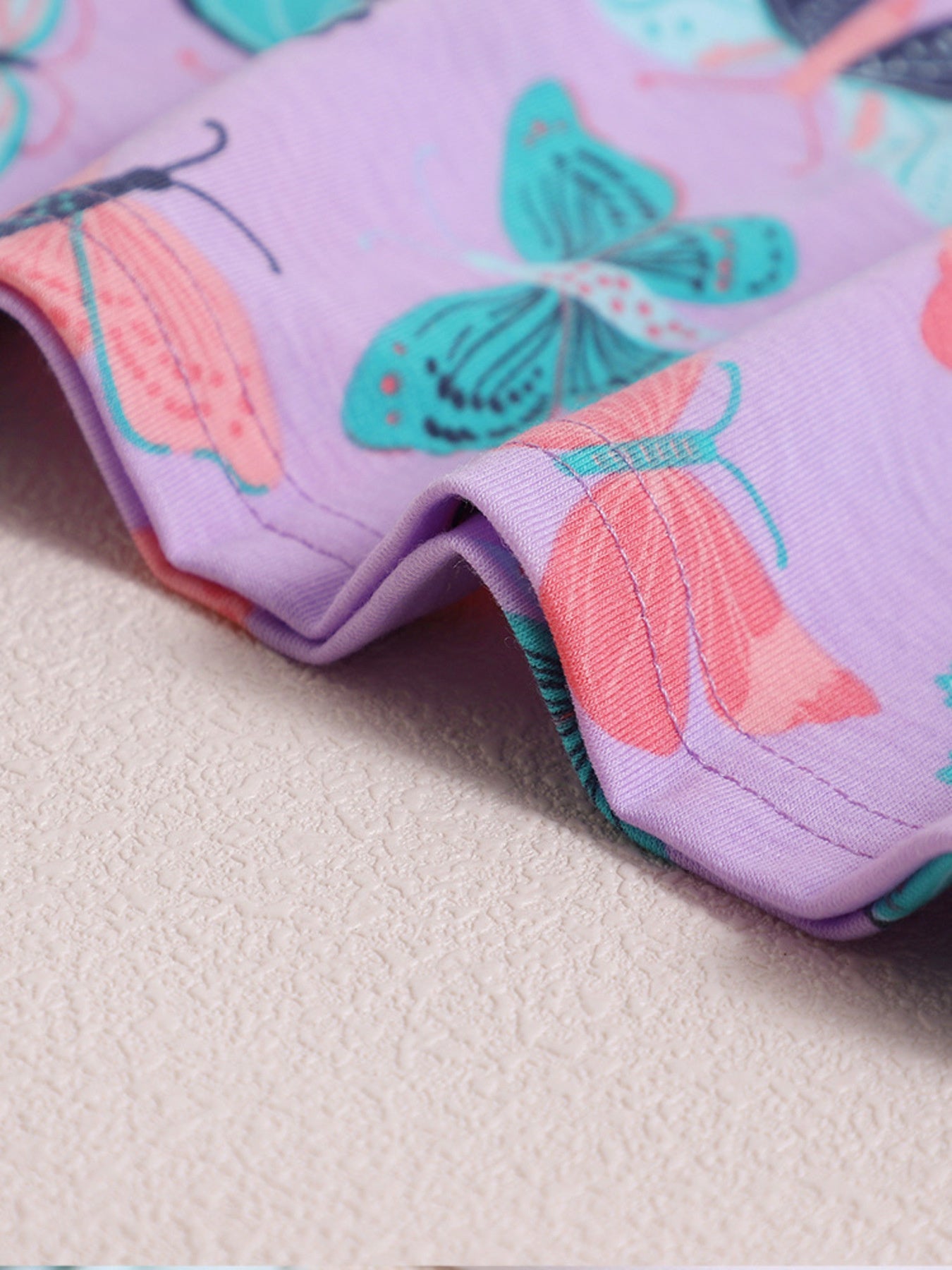 Children's Butterfly Print Ruffled Dress