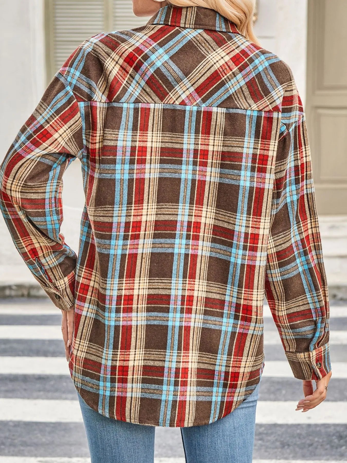 Plaid Button Up Long Sleeve Shirt