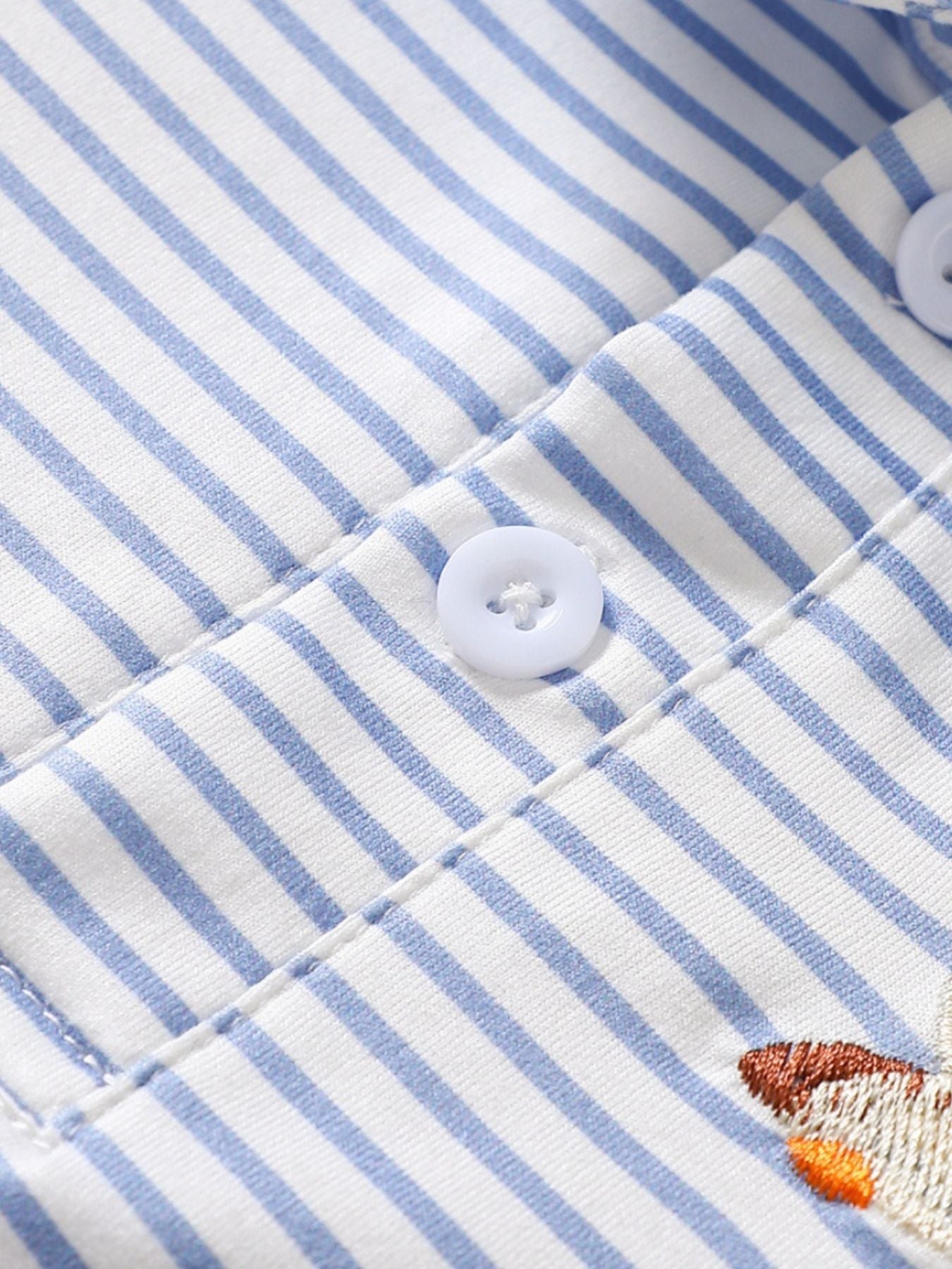 Children's Striped Embroidered Duck Polo
