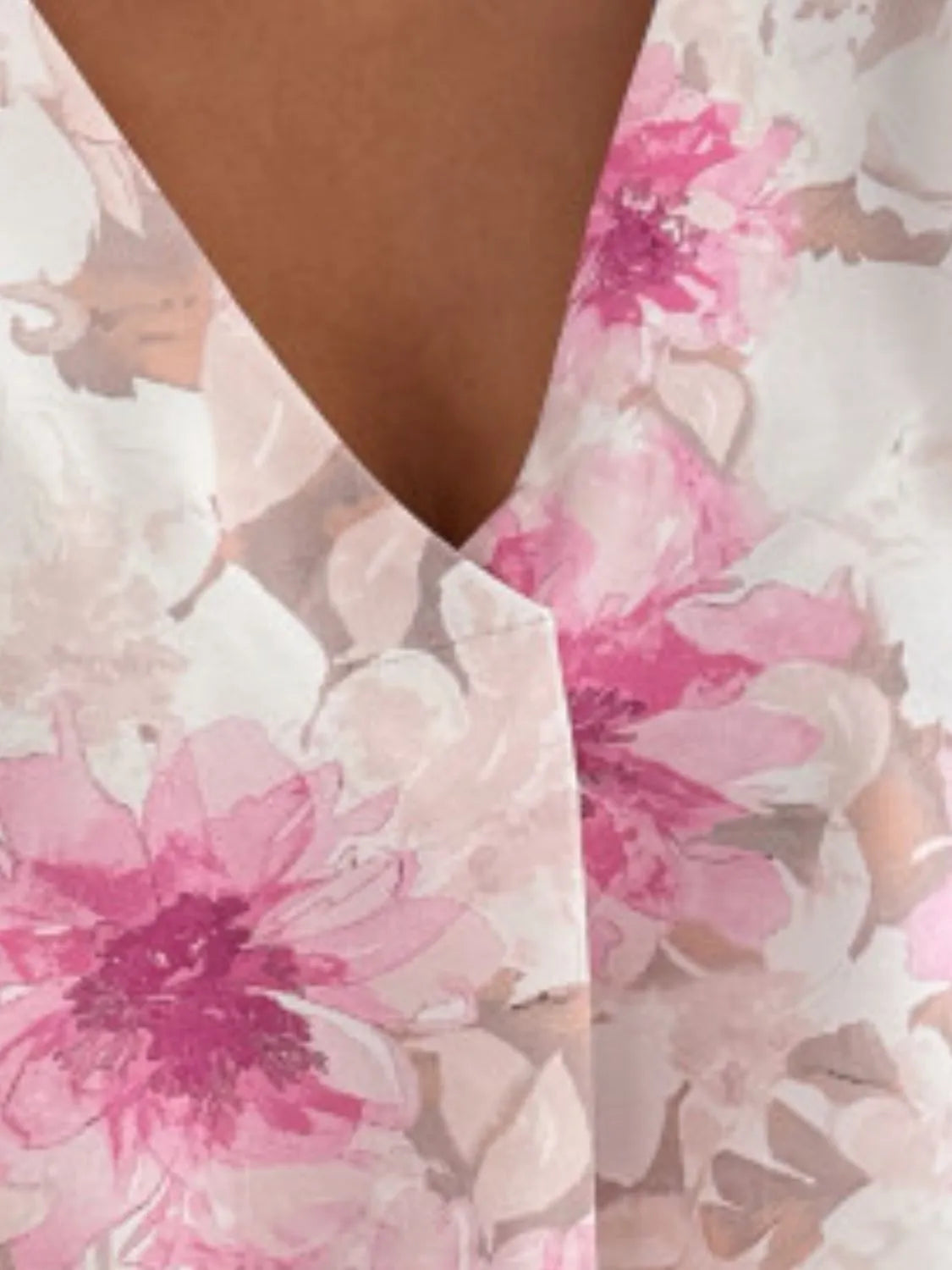 Floral V-Neck Long Sleeve Blouse