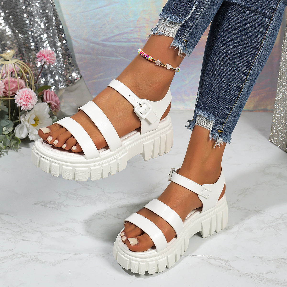 Open Toe Platform Sandals