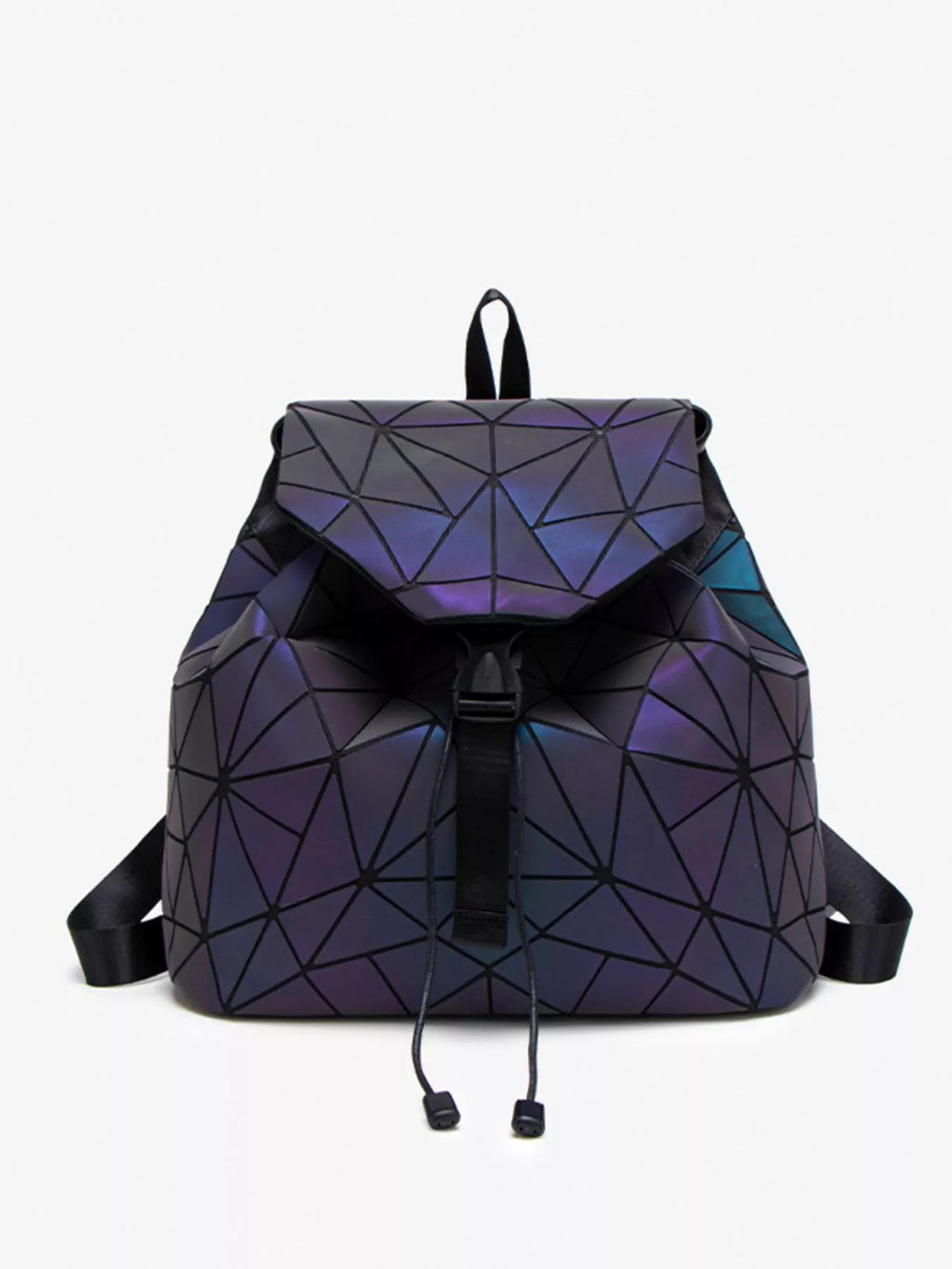 Geometric Buckle Backpack Bag