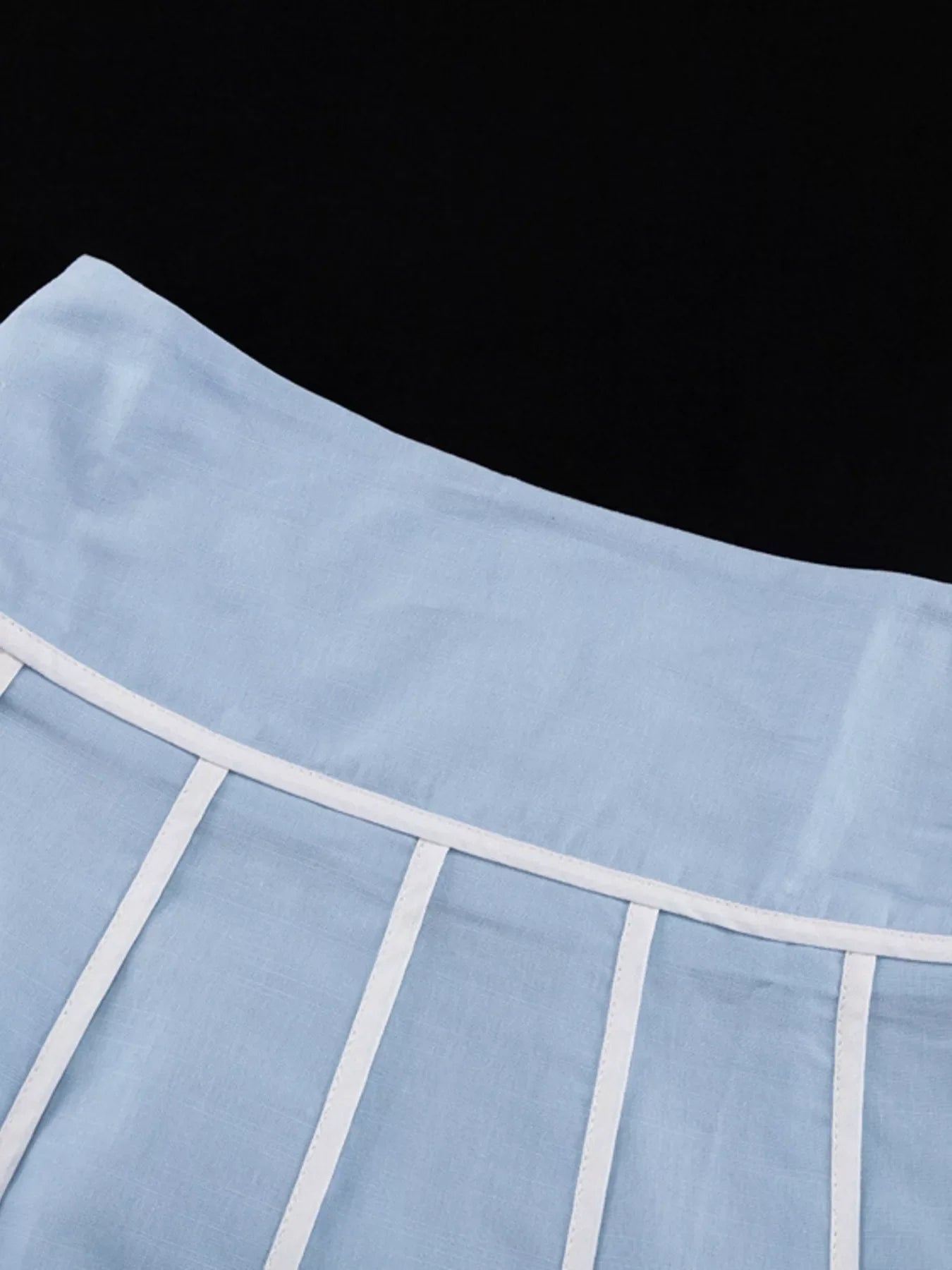 Halter Neck Scalloped Hem Top and Skirt Set