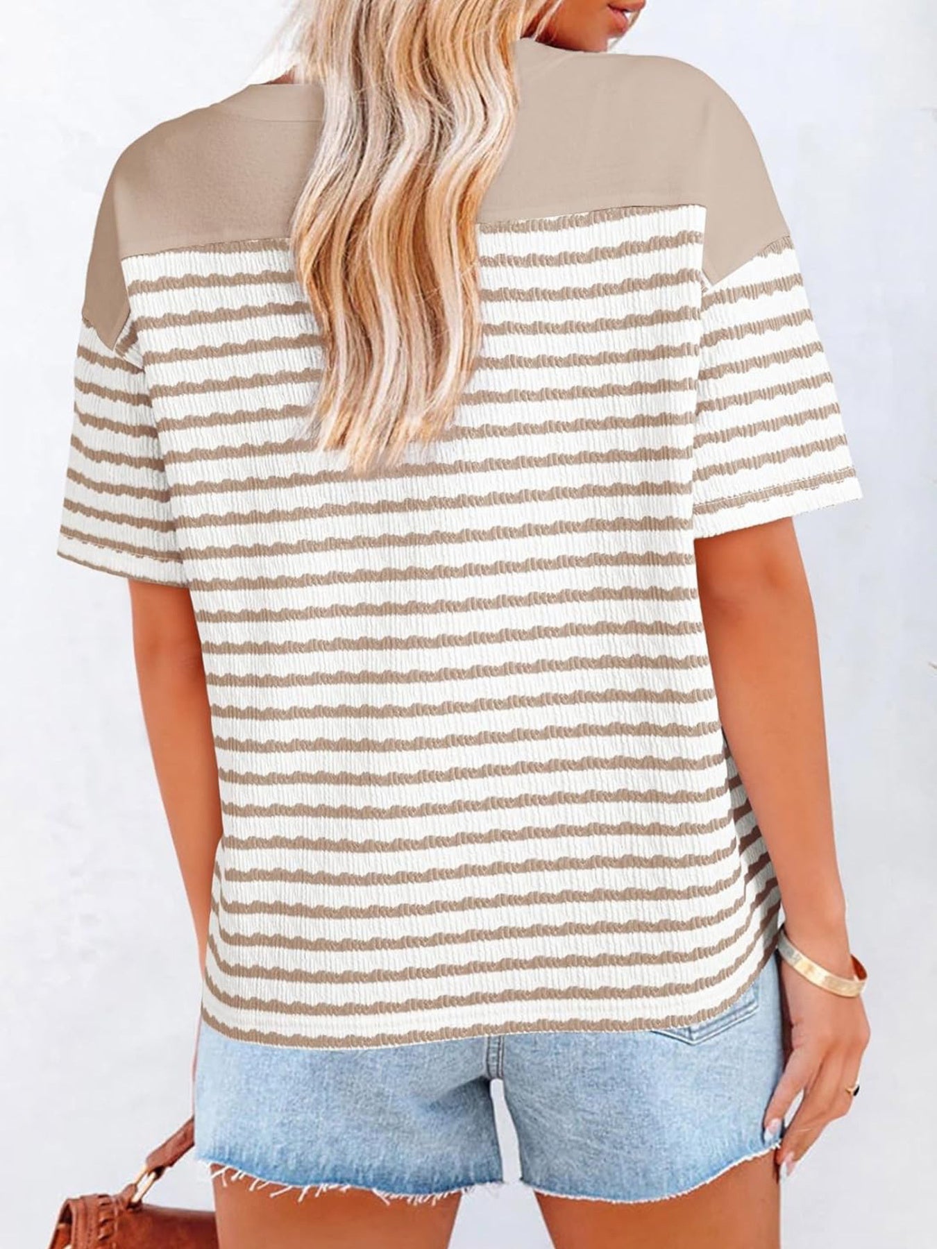Striped Short Sleeve Casual T-Shirt