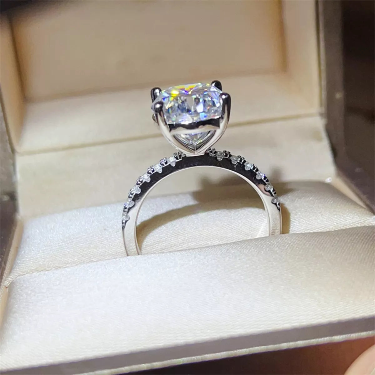 8 Carat Moissanite 925 Sterling Silver Ring