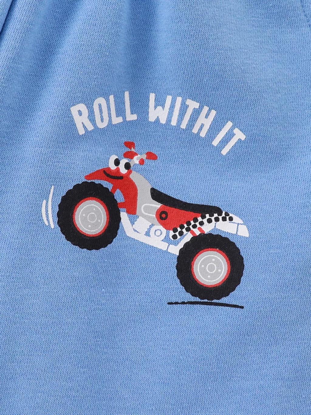 Children's Cartoon ATV Print Tee and Shorts Set