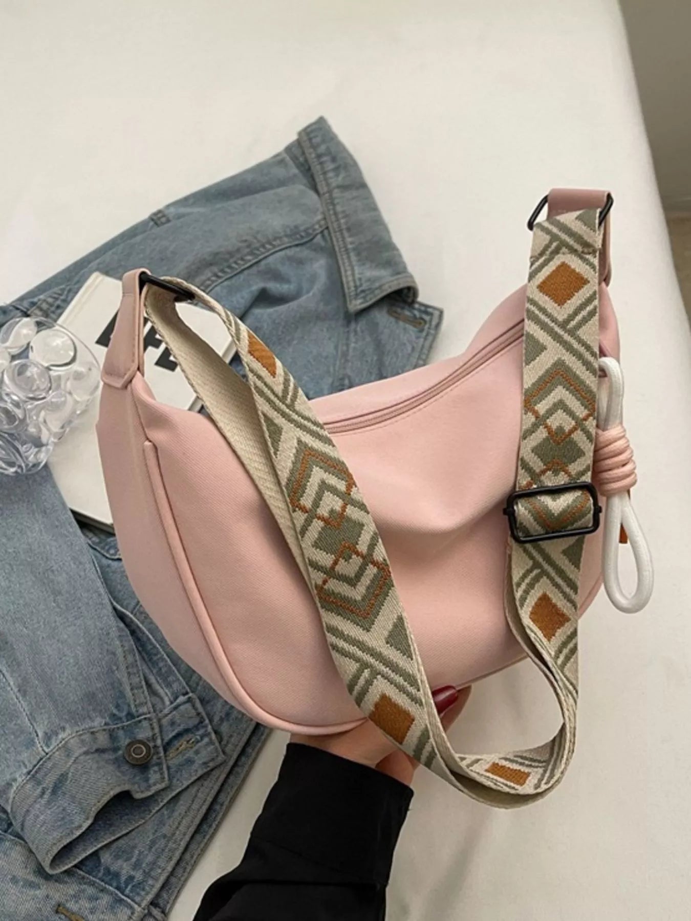Woven Strap Crossbody Bag