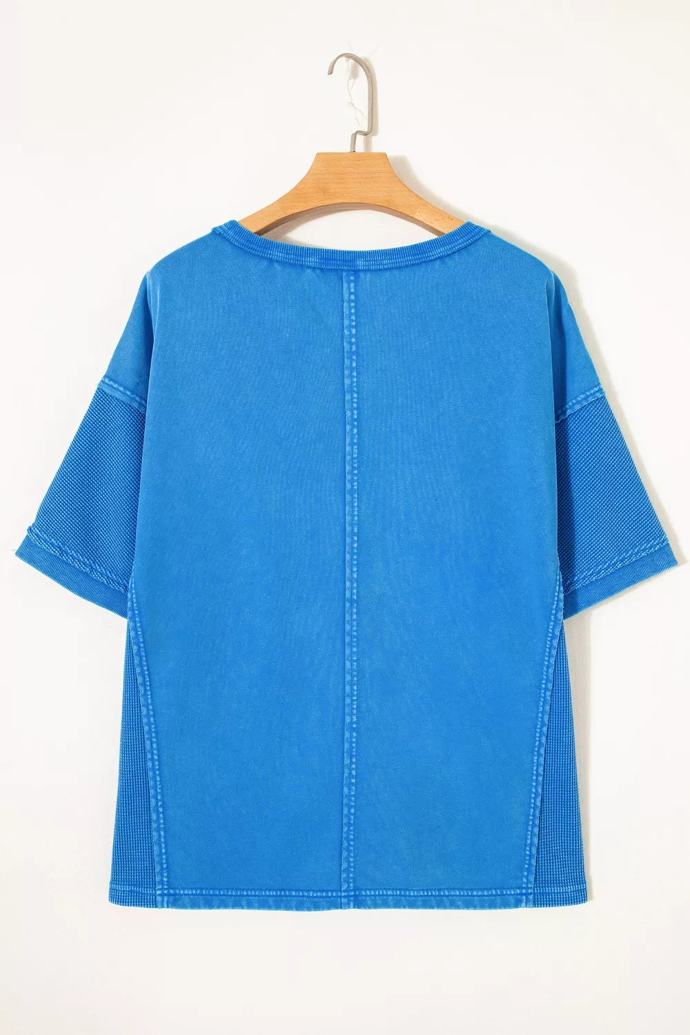 Mineral Wash Star Mesh Patchwork Oversize Tee