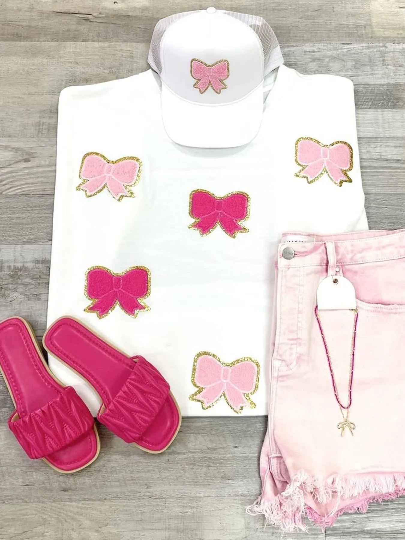 Bow Round Neck Casual T-Shirt