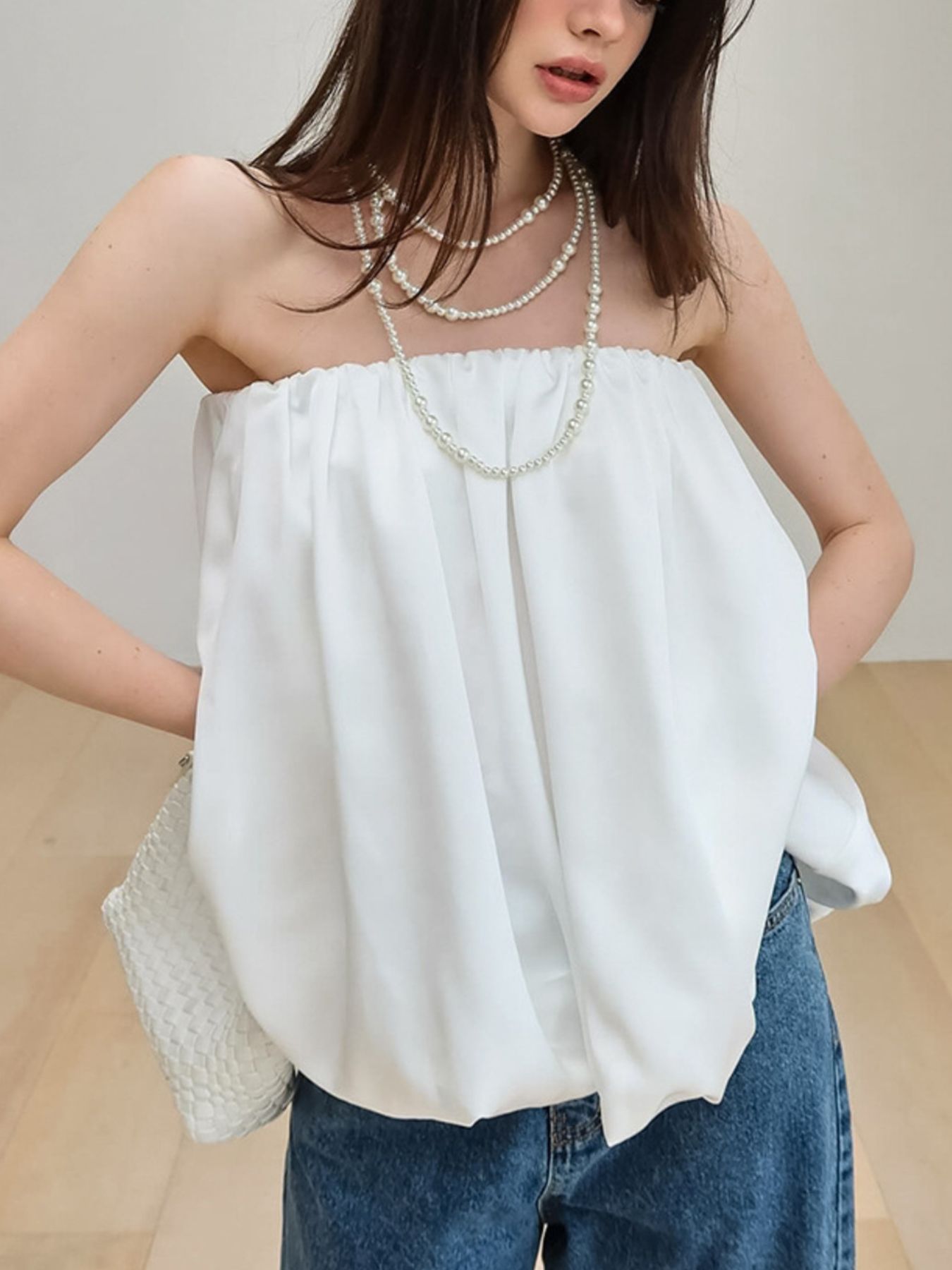 Bubble Hem Tube Top