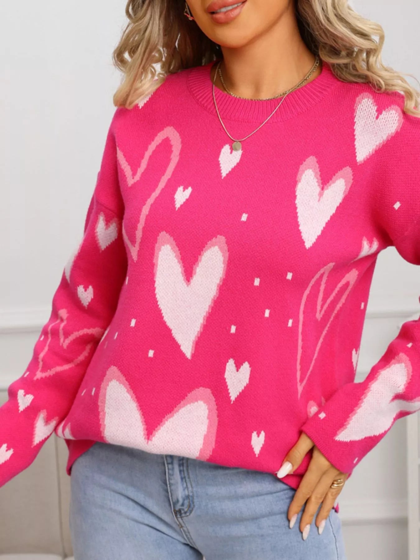 Valentine's Day Heart Crew Neck Sweater