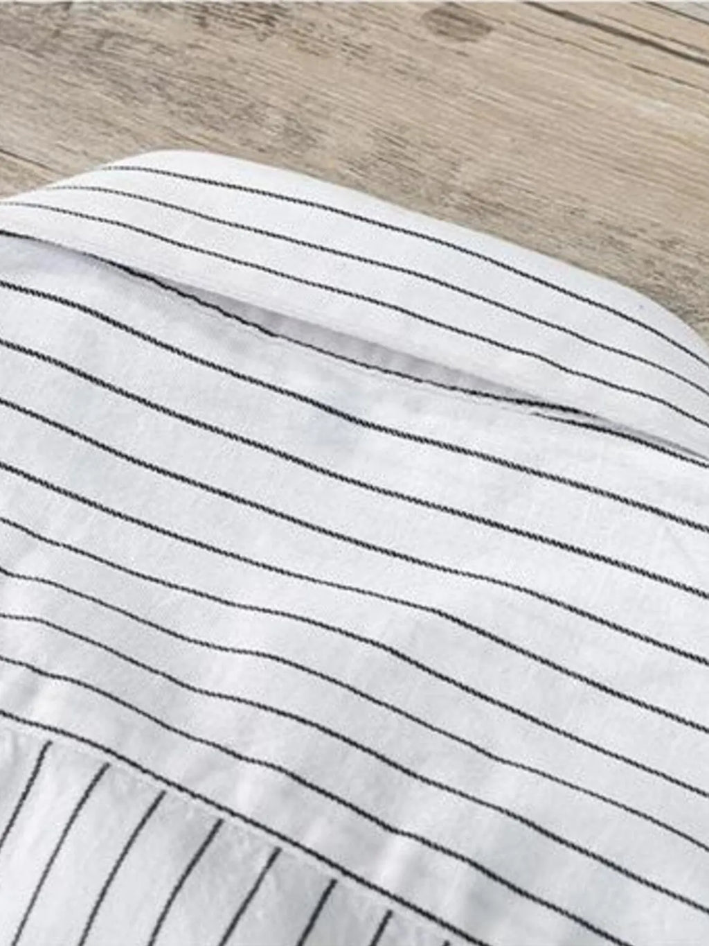 Men's Plus Size Striped Button Up Long Sleeve Shirt