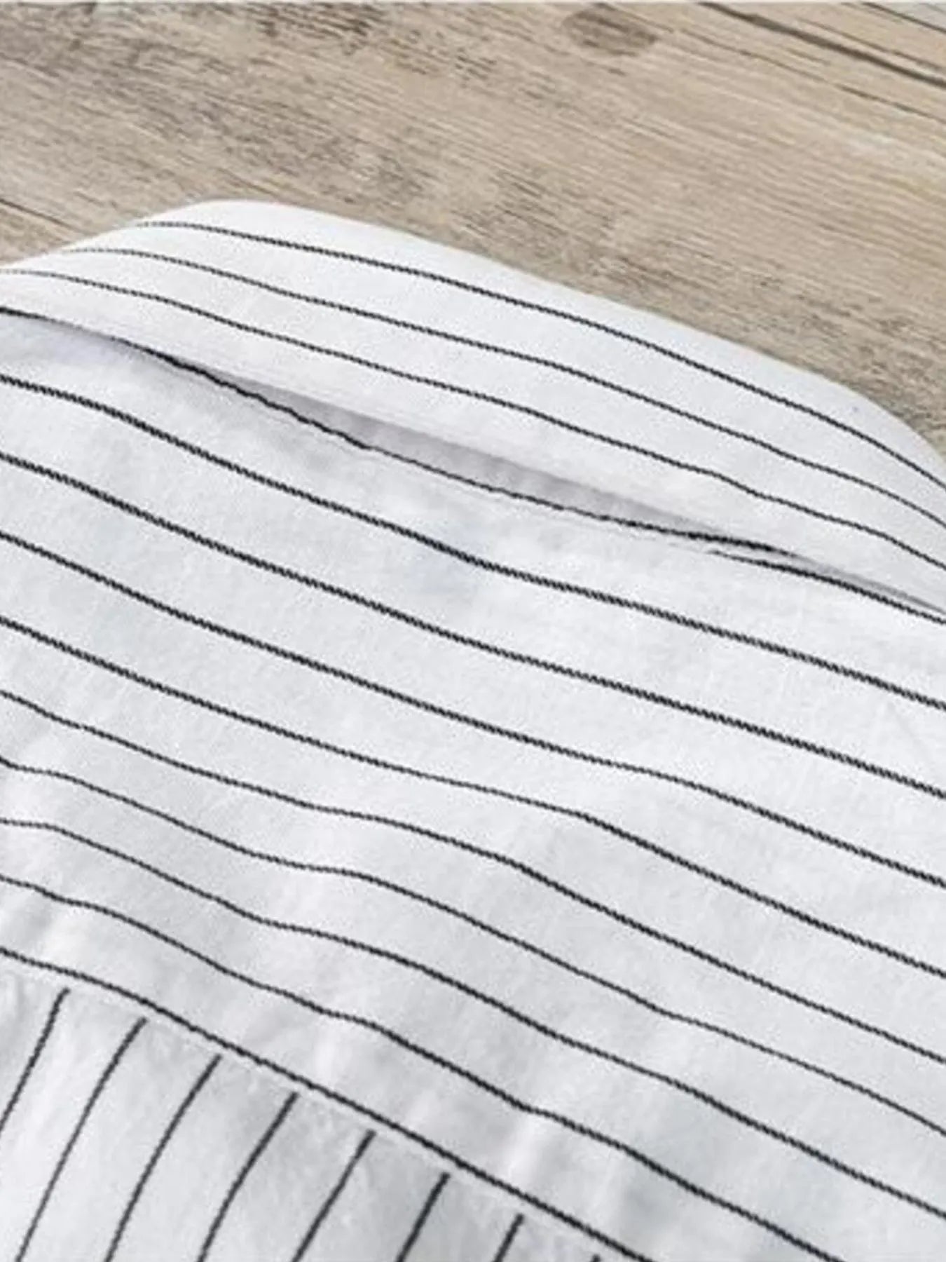 Men's Plus Size Striped Button Up Long Sleeve Shirt