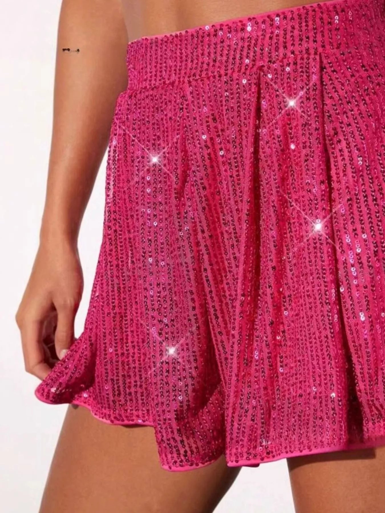 Sequin High Waist Shorts