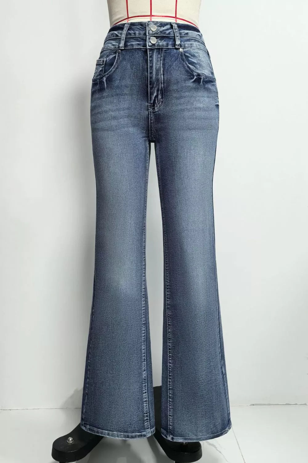 High-Waisted Flare Leg Jeans