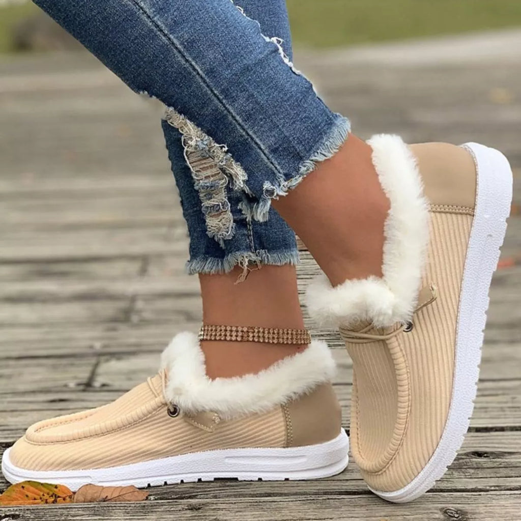Cozy Plush-Lined Flats Slip-Ons