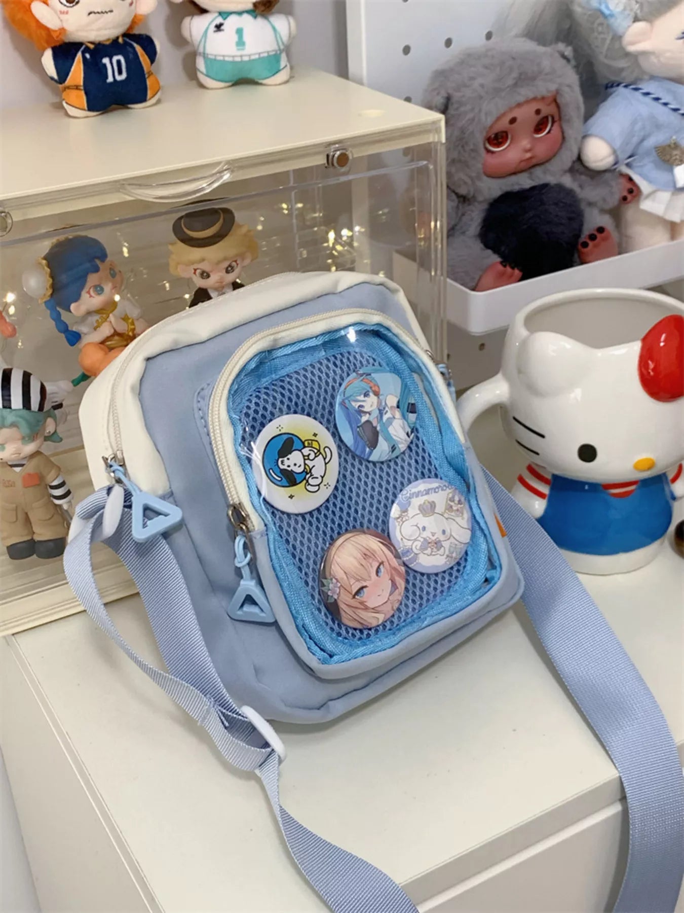 Badge Display Crossbody Bag