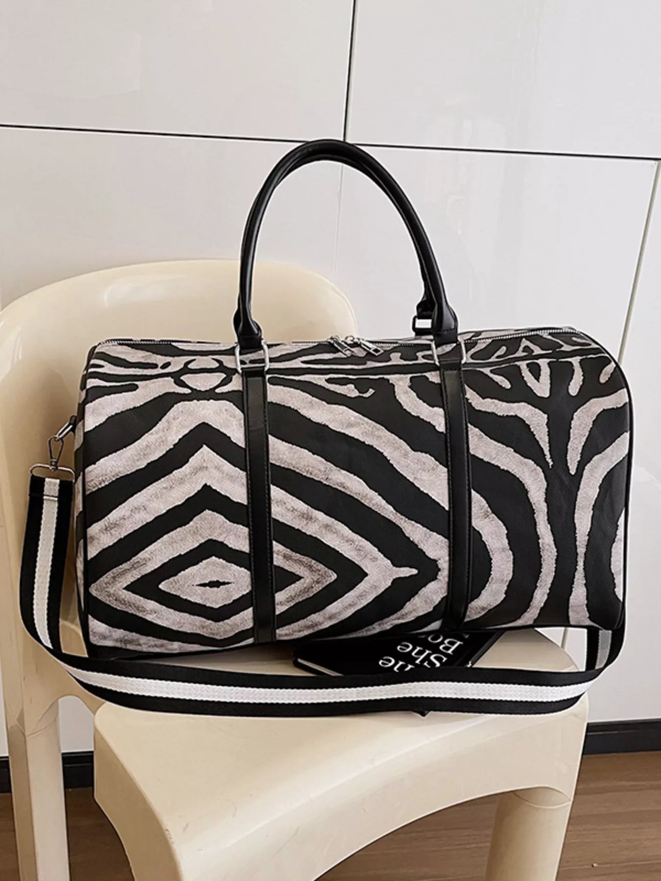 Zebra Print Duffle Bag