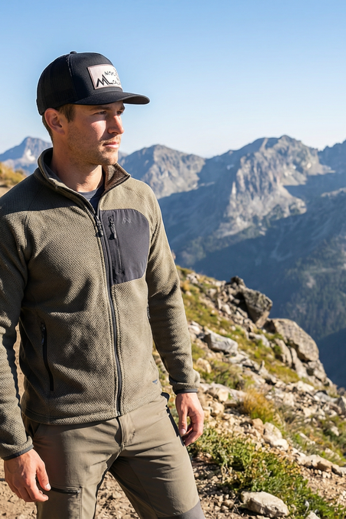 The Mountains Are Calling - Embroidered Patch on Structured Trucker Hat