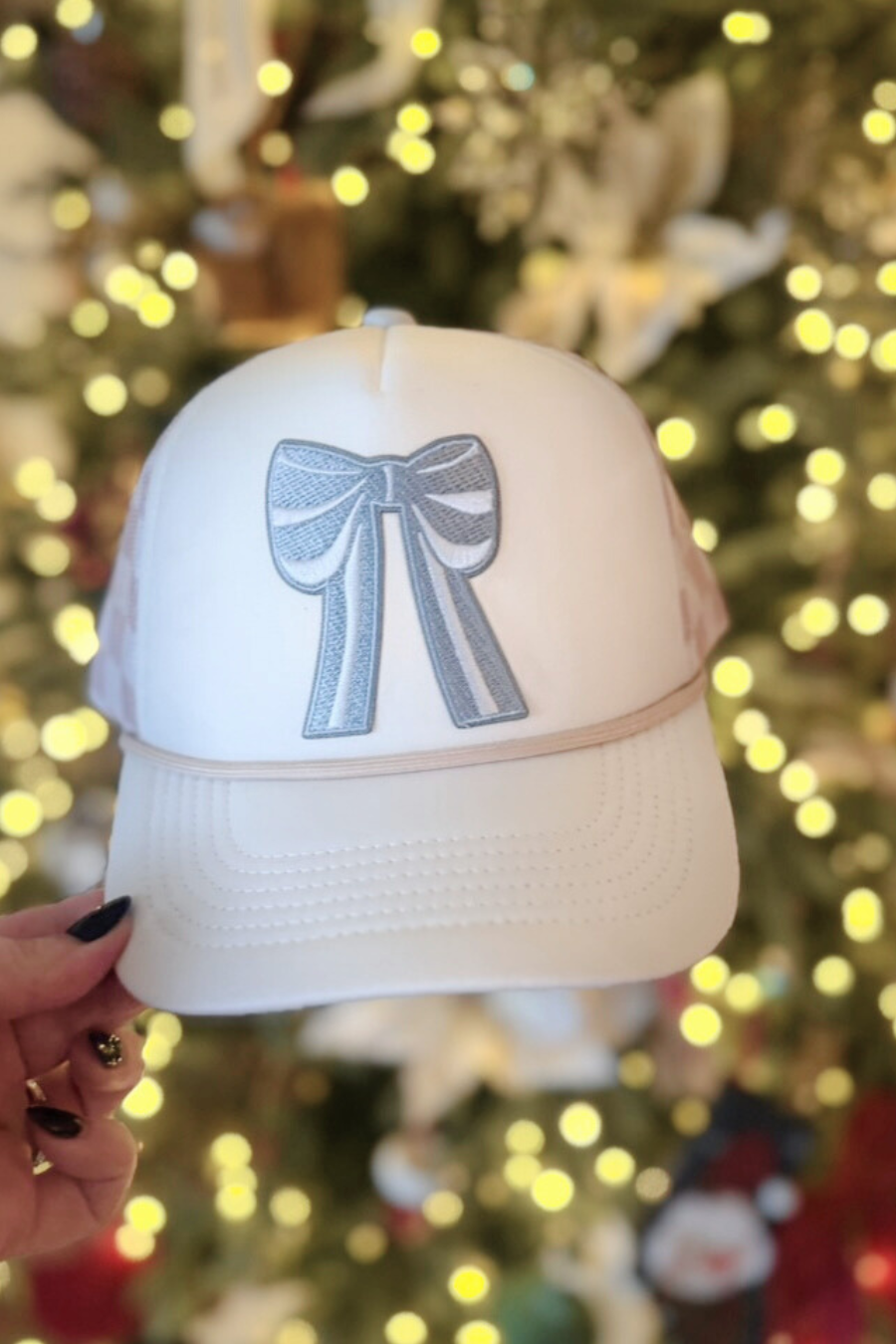 BOW on Neutral Hat - Checkered Mesh Trucker Hat