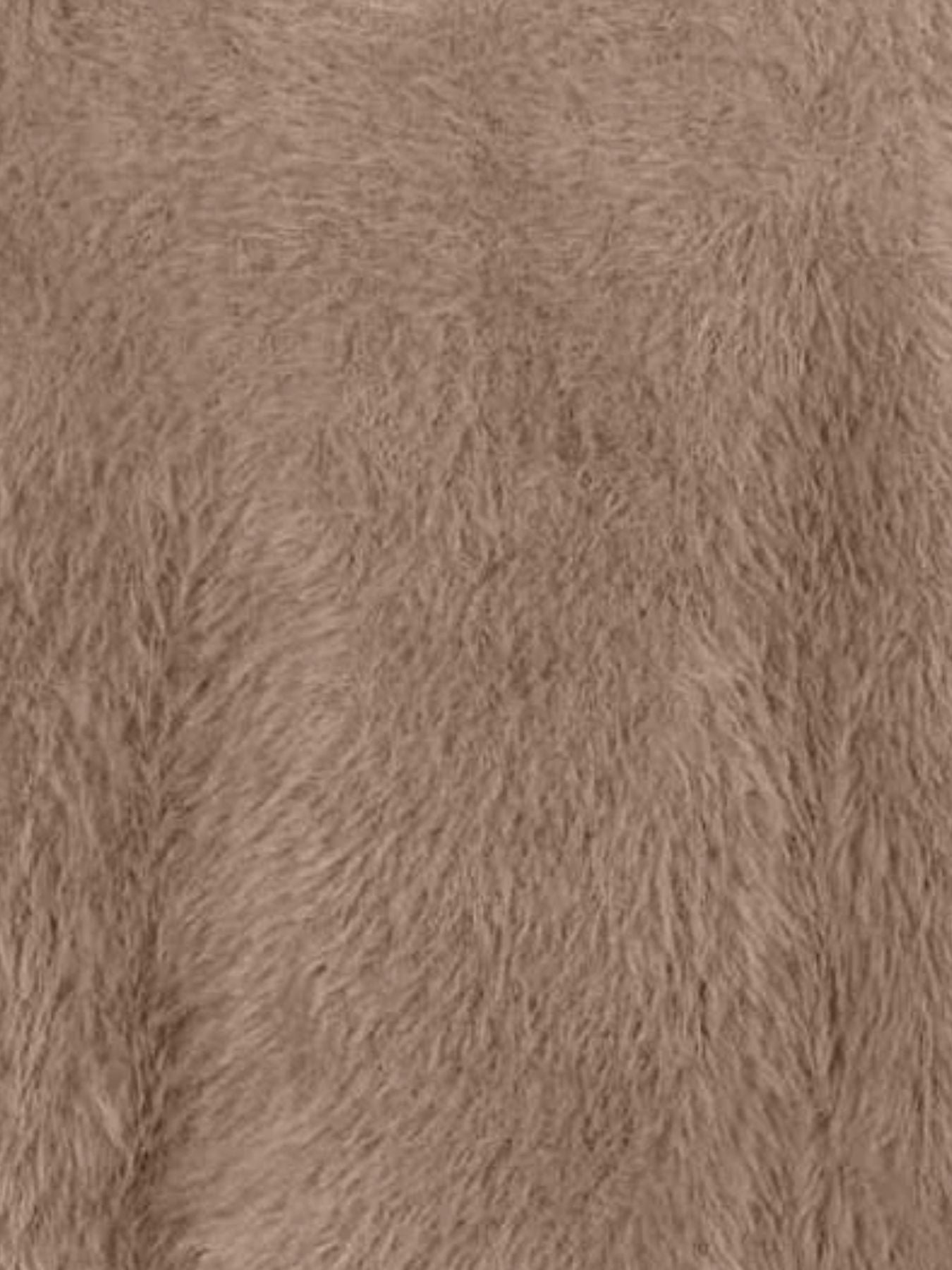 Fuzzy Round Neck Long Sleeve Sweater