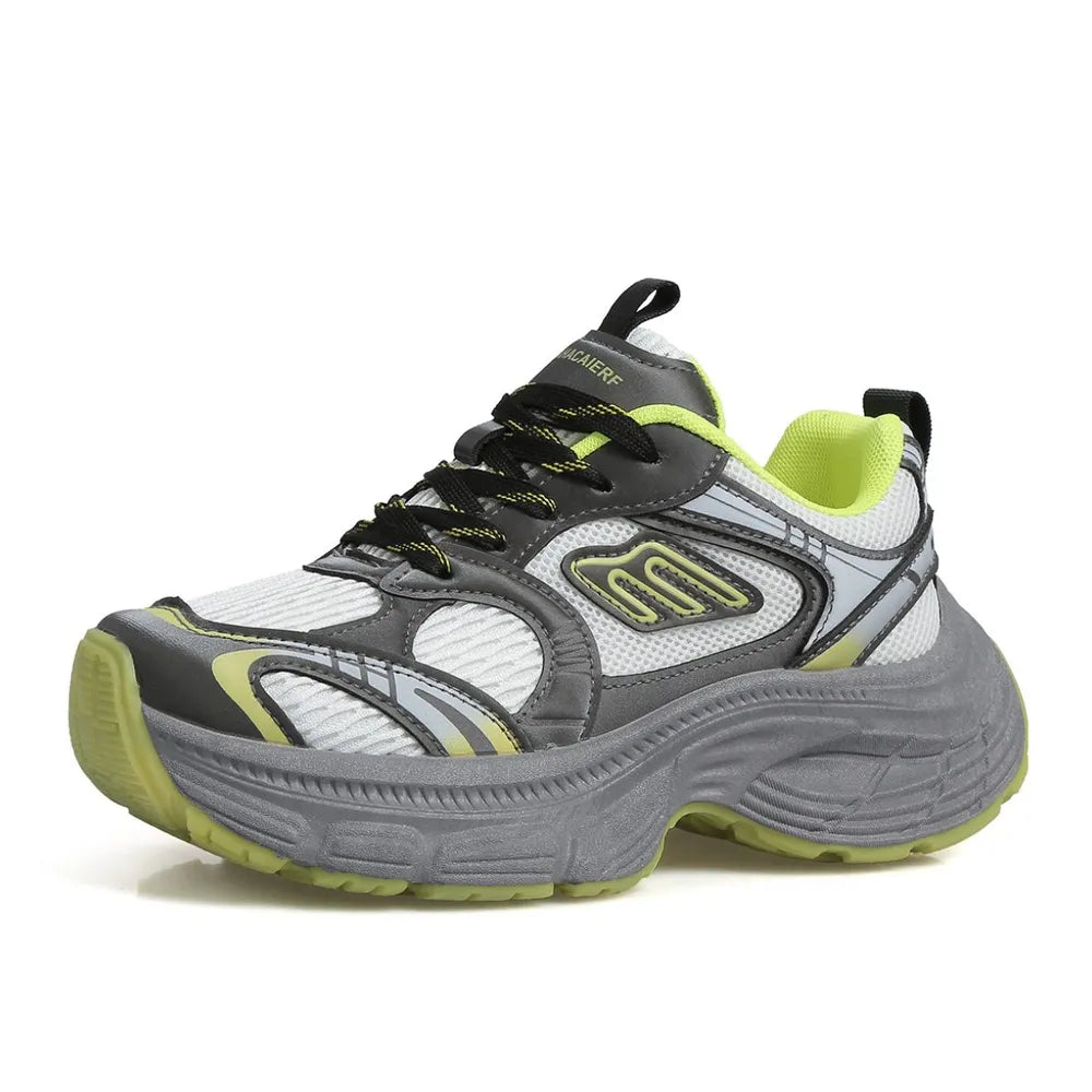Letter Lace-Up Round Toe Athletic Shoes
