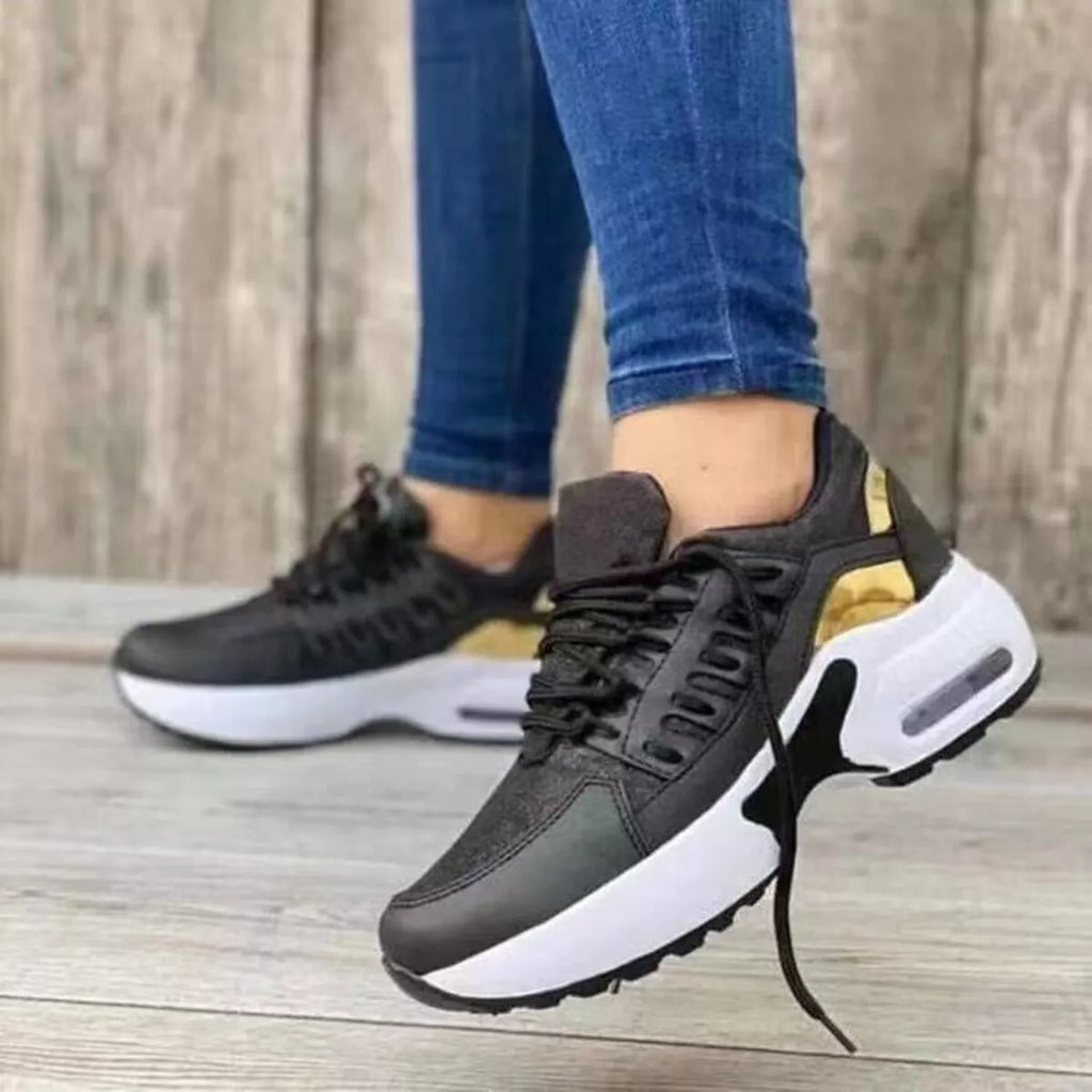 Lace Up Round Toe Sneakers