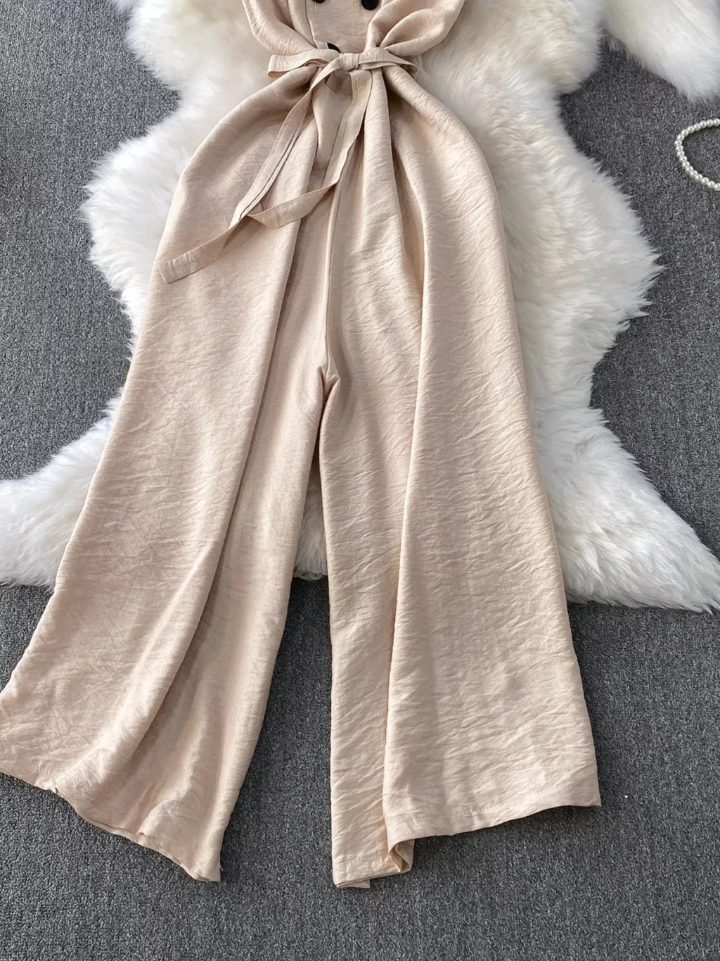 Sleeveless Wide Leg Jumpsuit