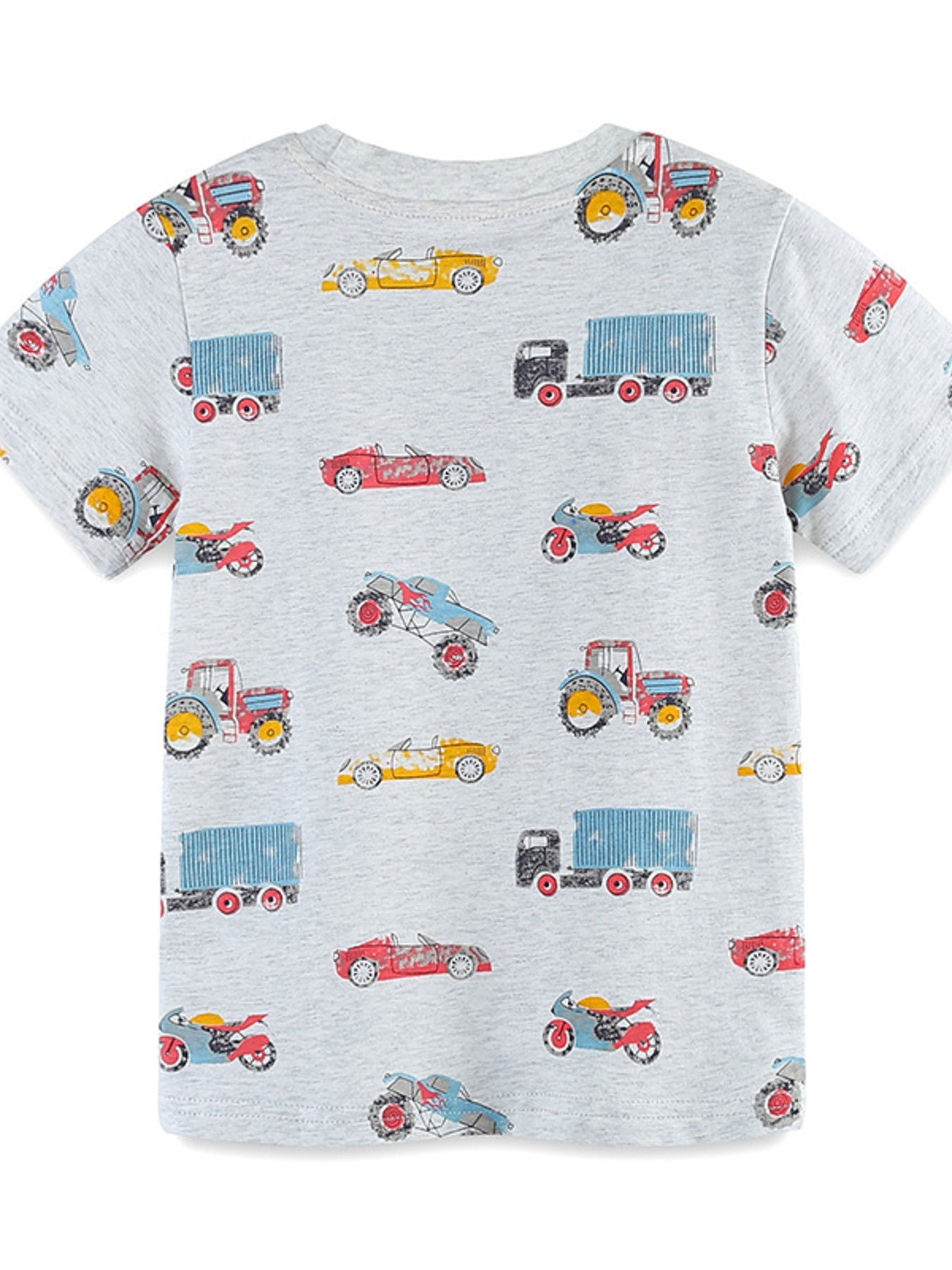 Children's Vehicle Print Short Sleeve T-Shirt