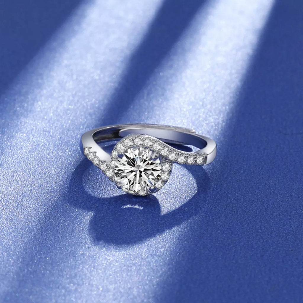 1 Carat 925 Sterling Silver Moissanite Ring