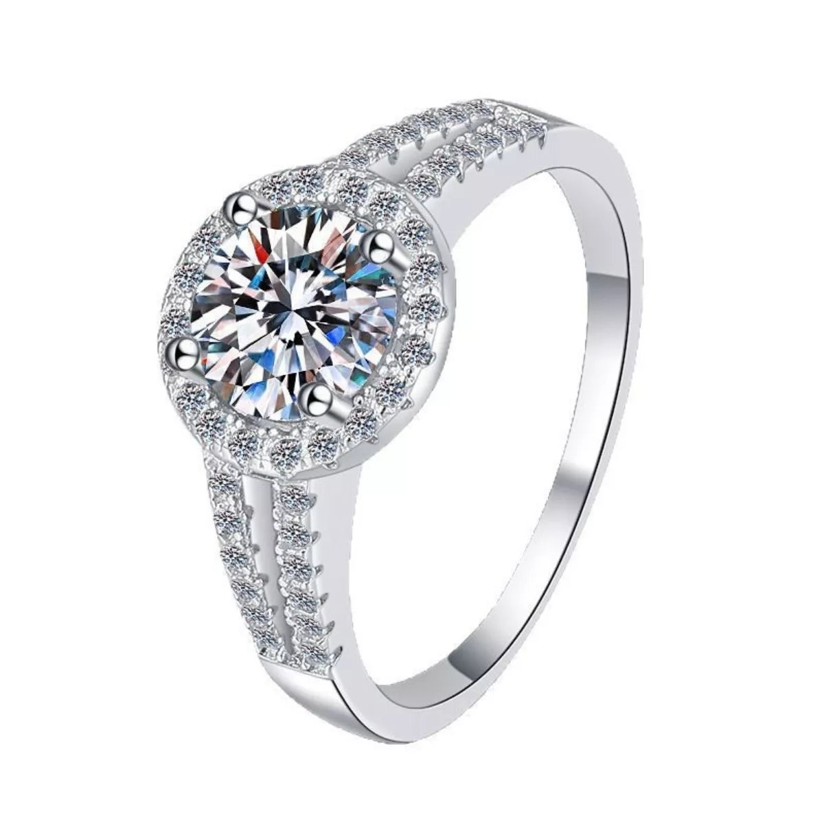 1 Carat 925 Sterling Silver Moissanite Ring