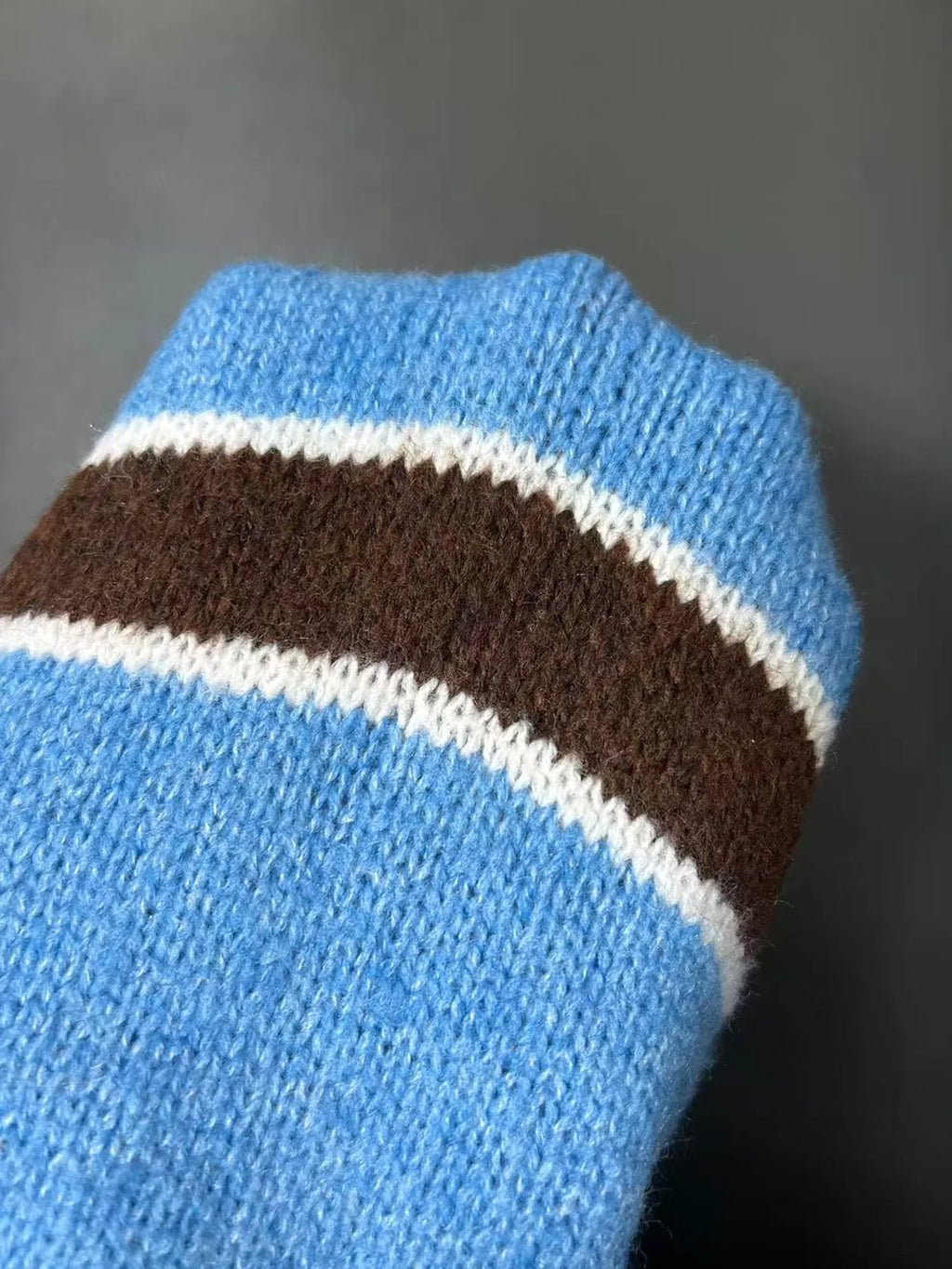 Striped Button Detail Sweater