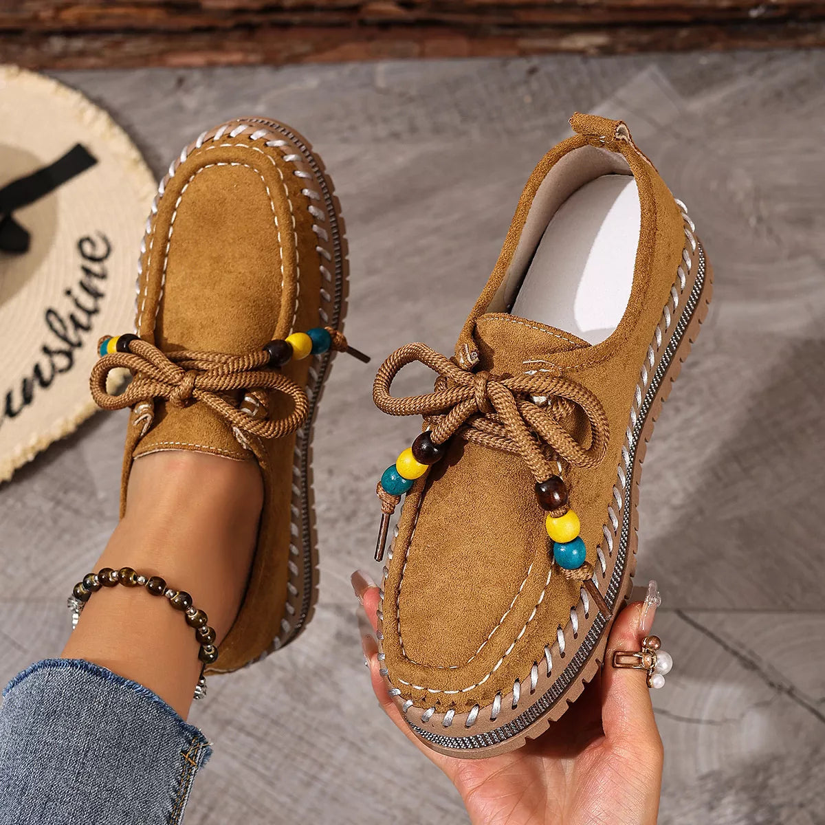 Round Toe Platform Loafers