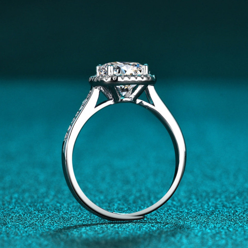 1 Carat Moissanite 925 Sterling Silver Ring