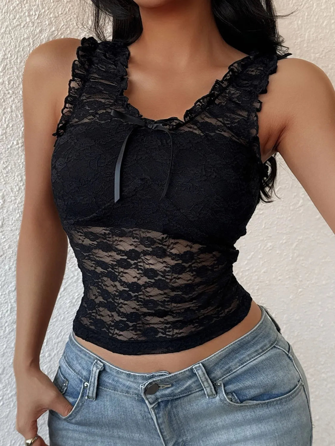 Lace Wide Strap Tank