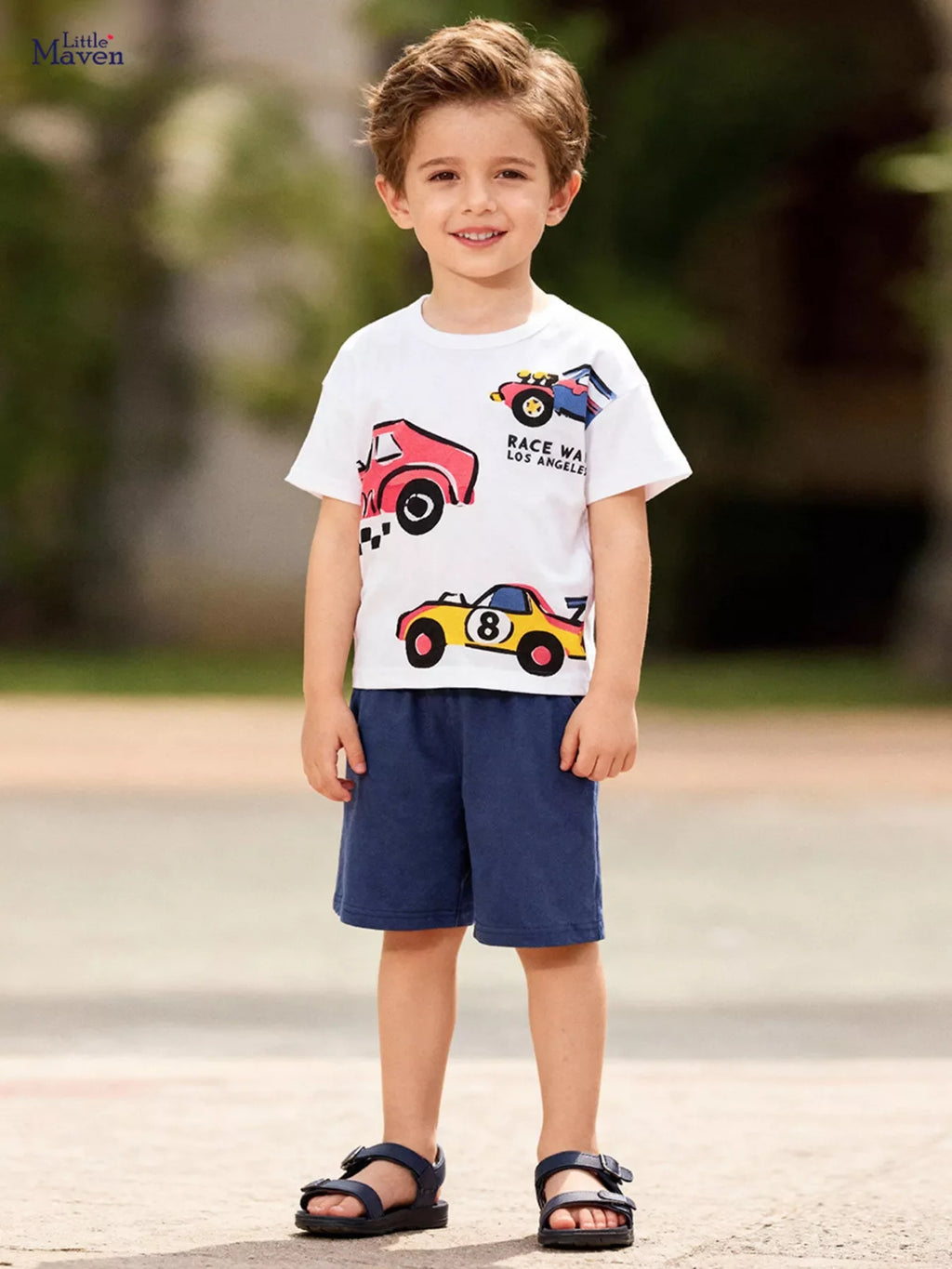Children's Racing Car T-Shirt and Shorts Set