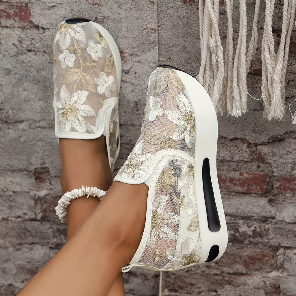 Round Toe Platform Slip-Ons