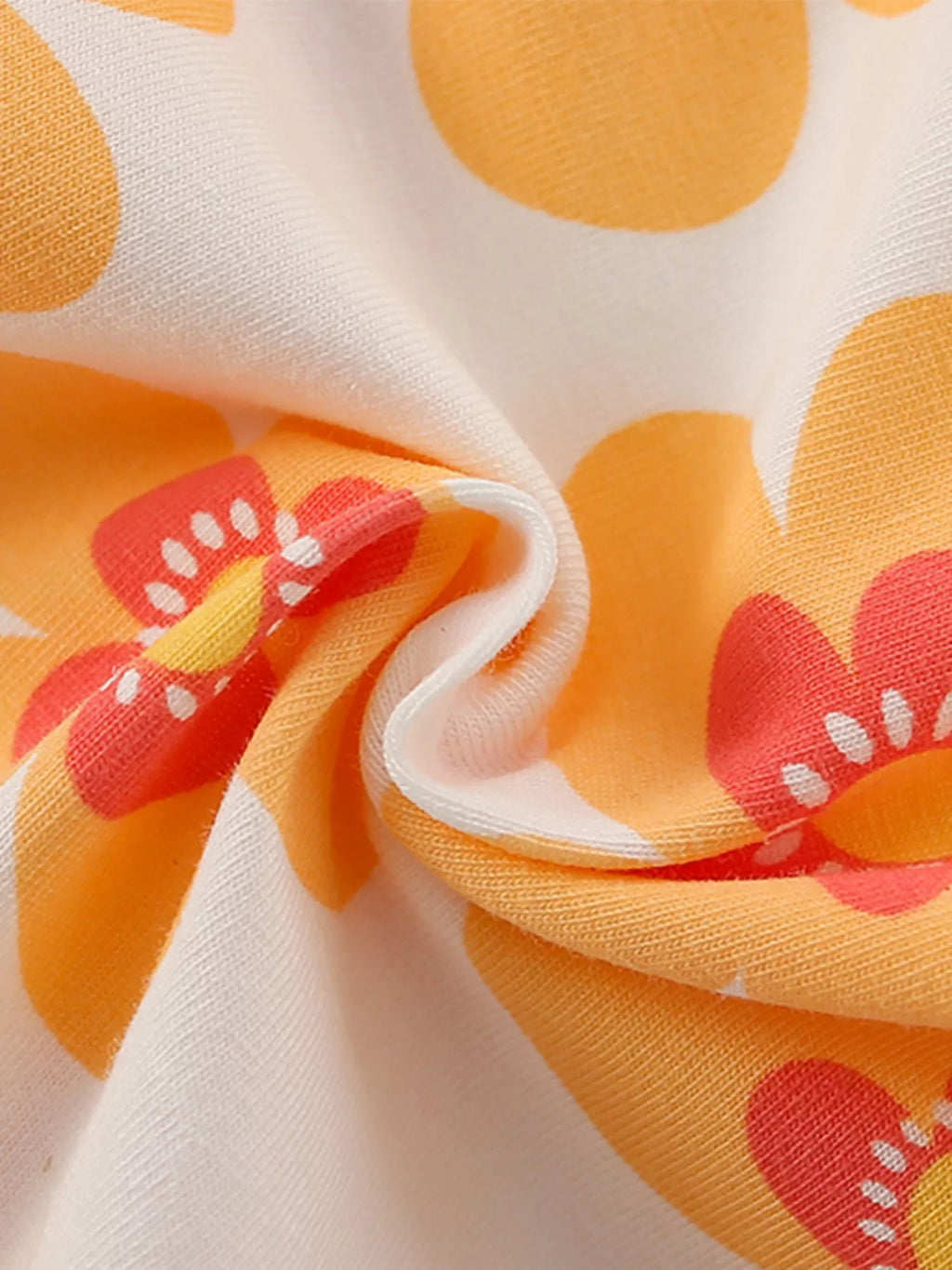 Children's Floral Print Ruffle Sleeve Casual Dress