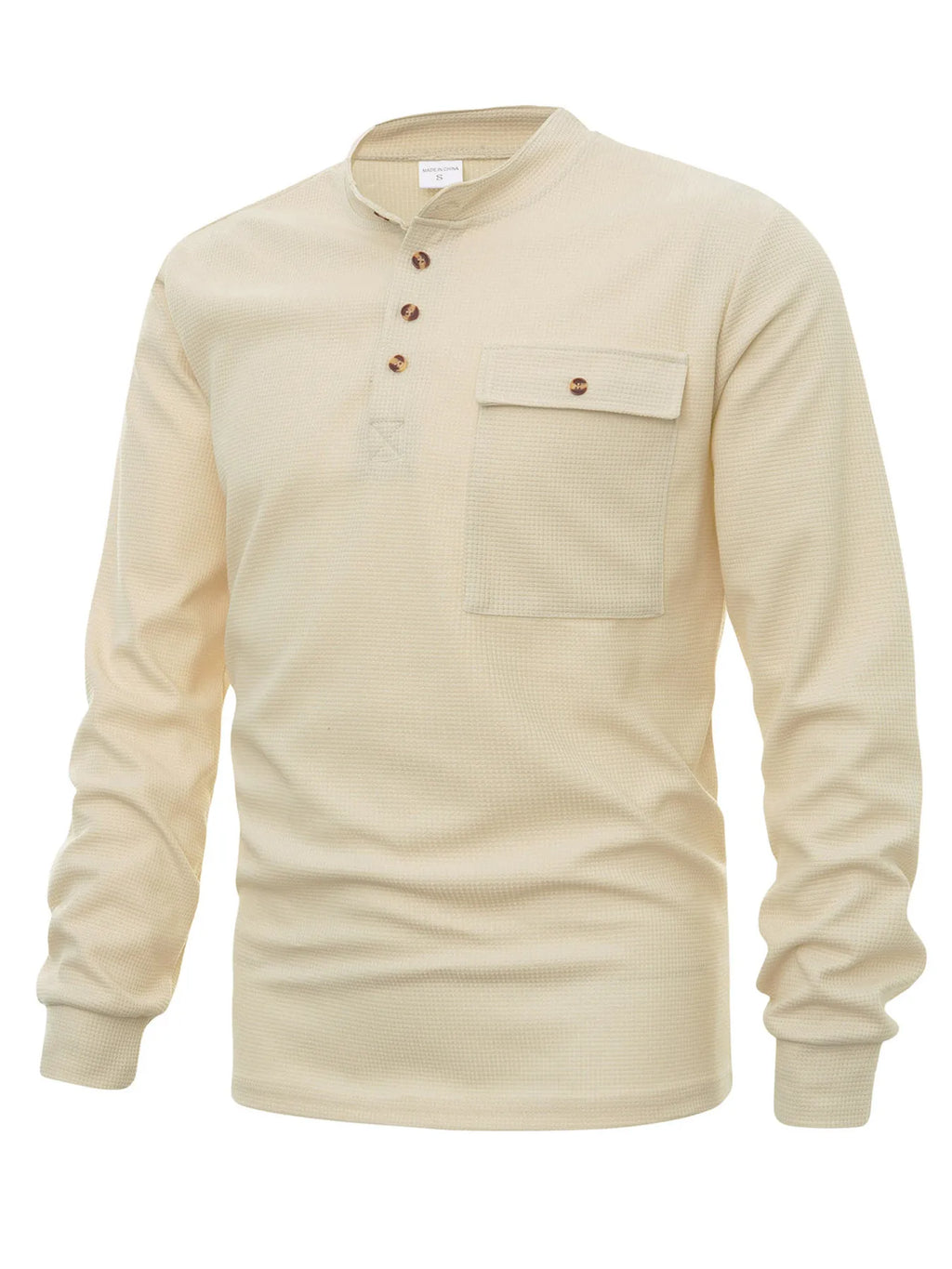 Men's Button Detail Long Sleeve T-Shirt
