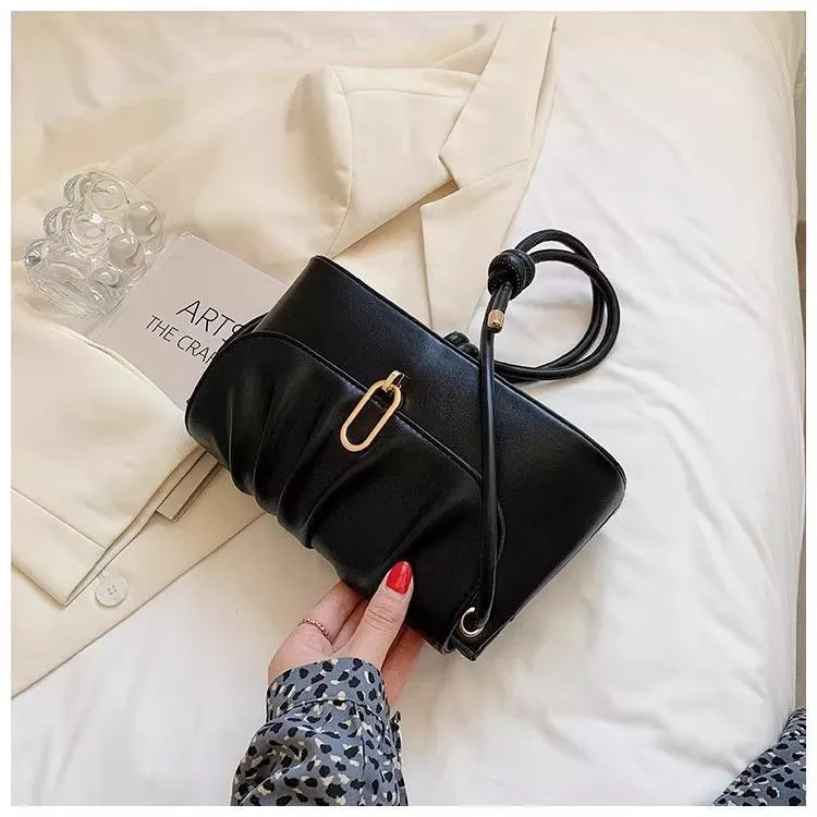 Ruched Detail Shoulder Bag