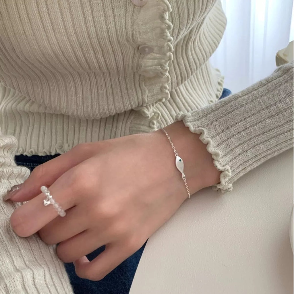 925 Sterling Silver Fish Bracelet