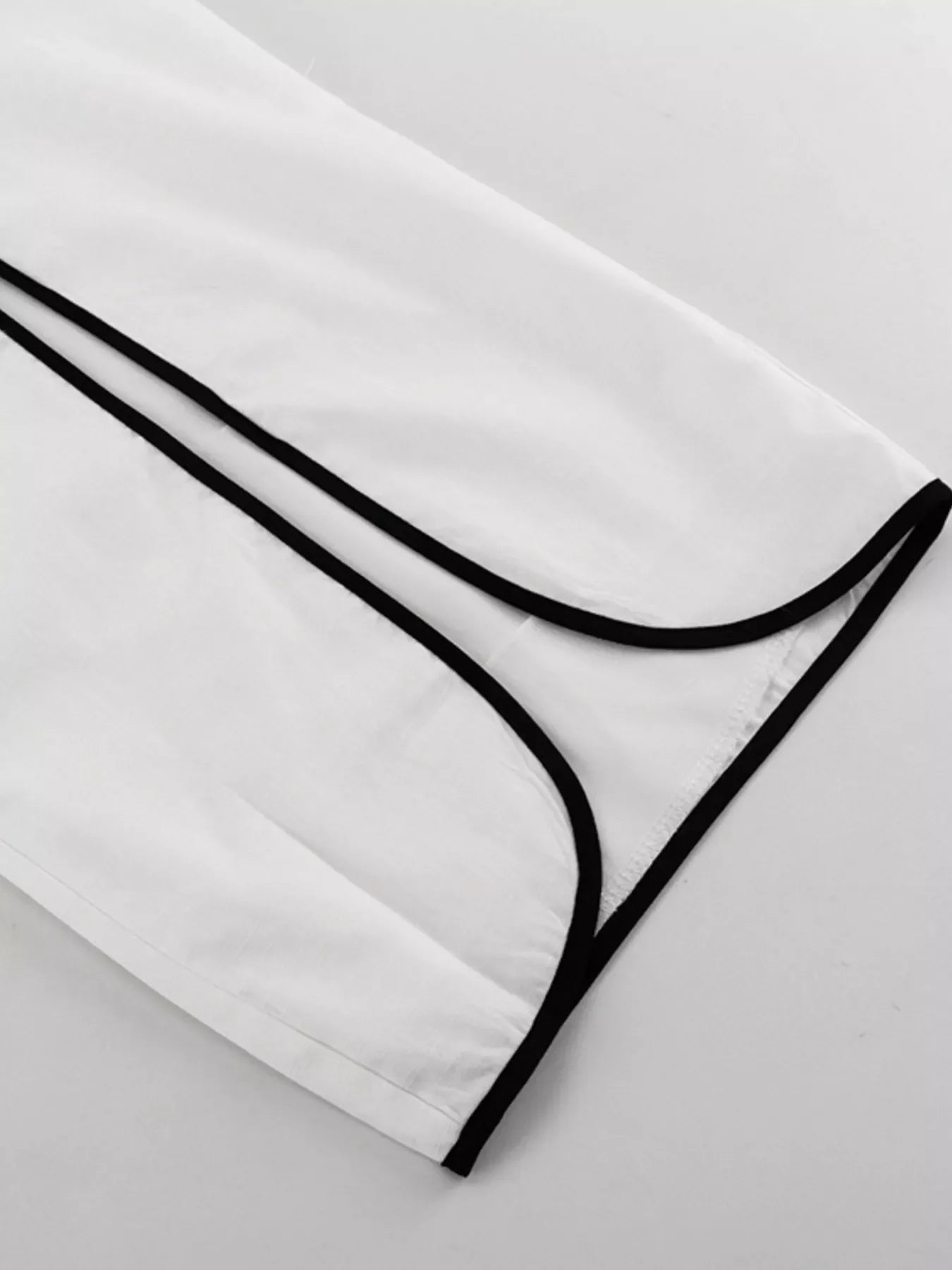 Contrast Trim Sleeveless Top and Wide-Leg Pants Set