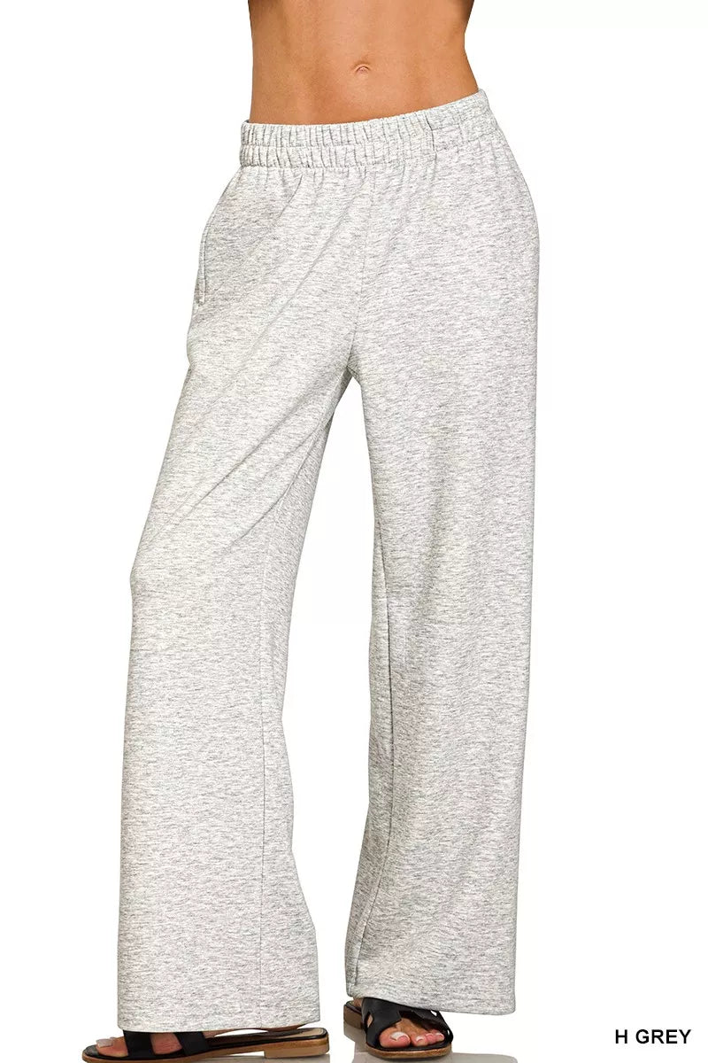 Zenana Scuba Side Slit Top and Pants Set