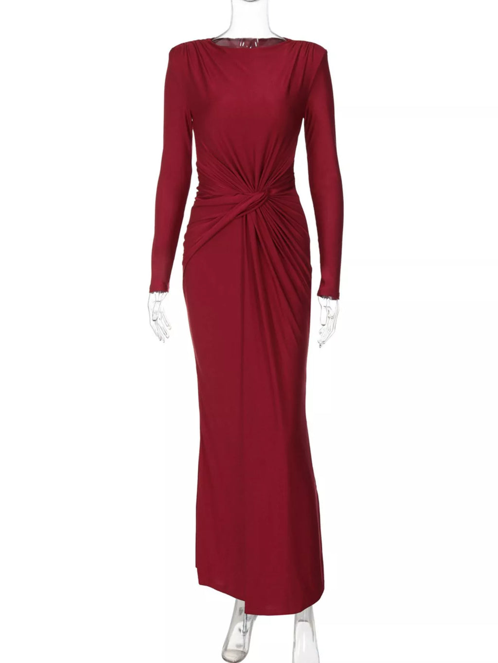 Twisted Long Sleeve Maxi Dress