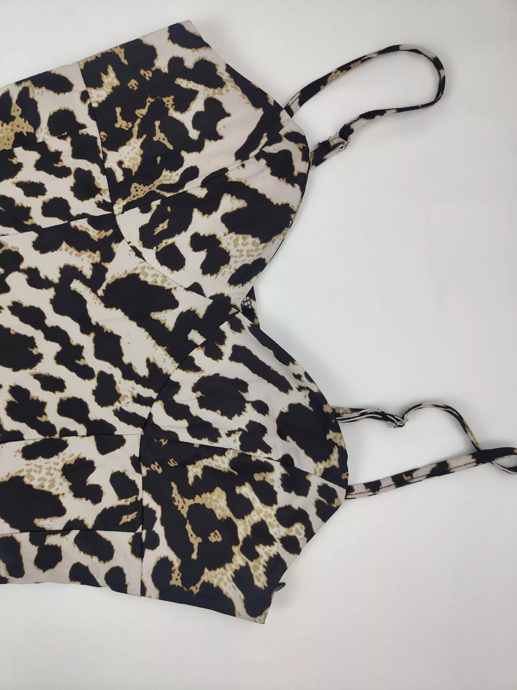 Leopard Sweetheart Neck Maxi Dress