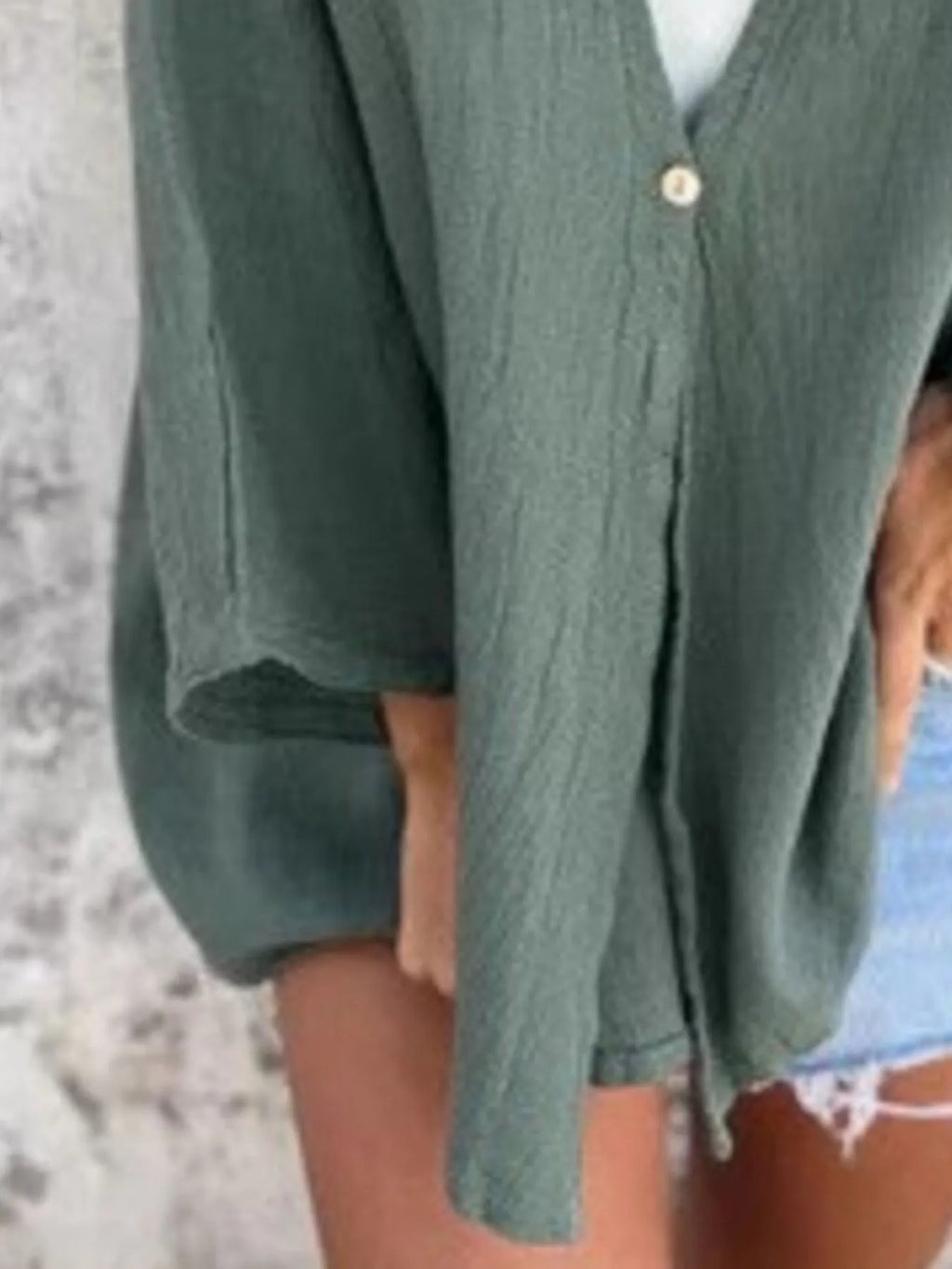 Full Size Oversized Button-Up Cardigan Plus Size