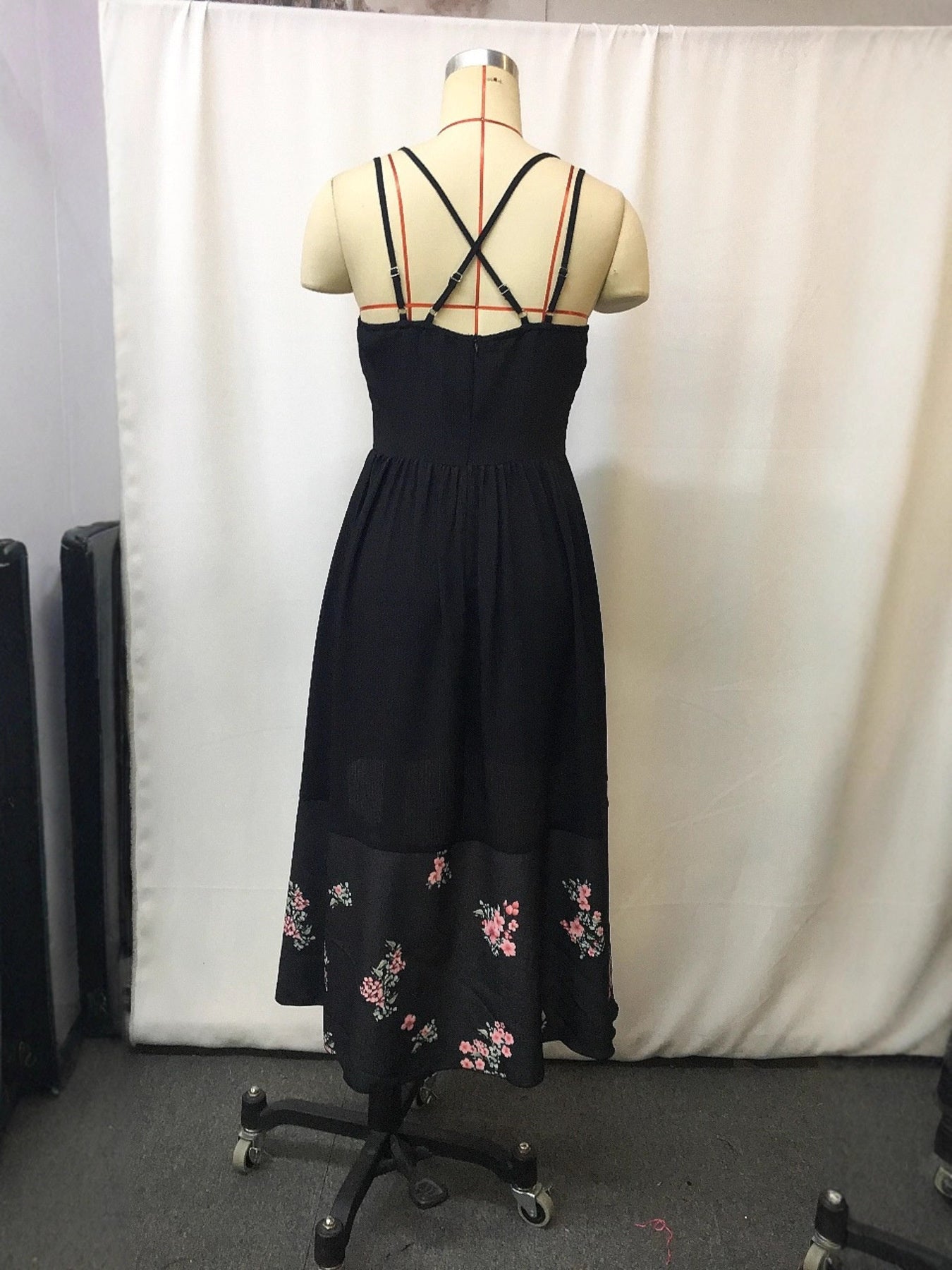 Floral Print High-Low Cami Dress