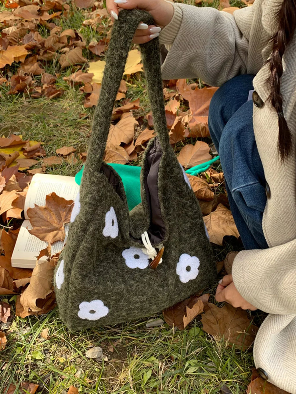 Floral Applique Handbag