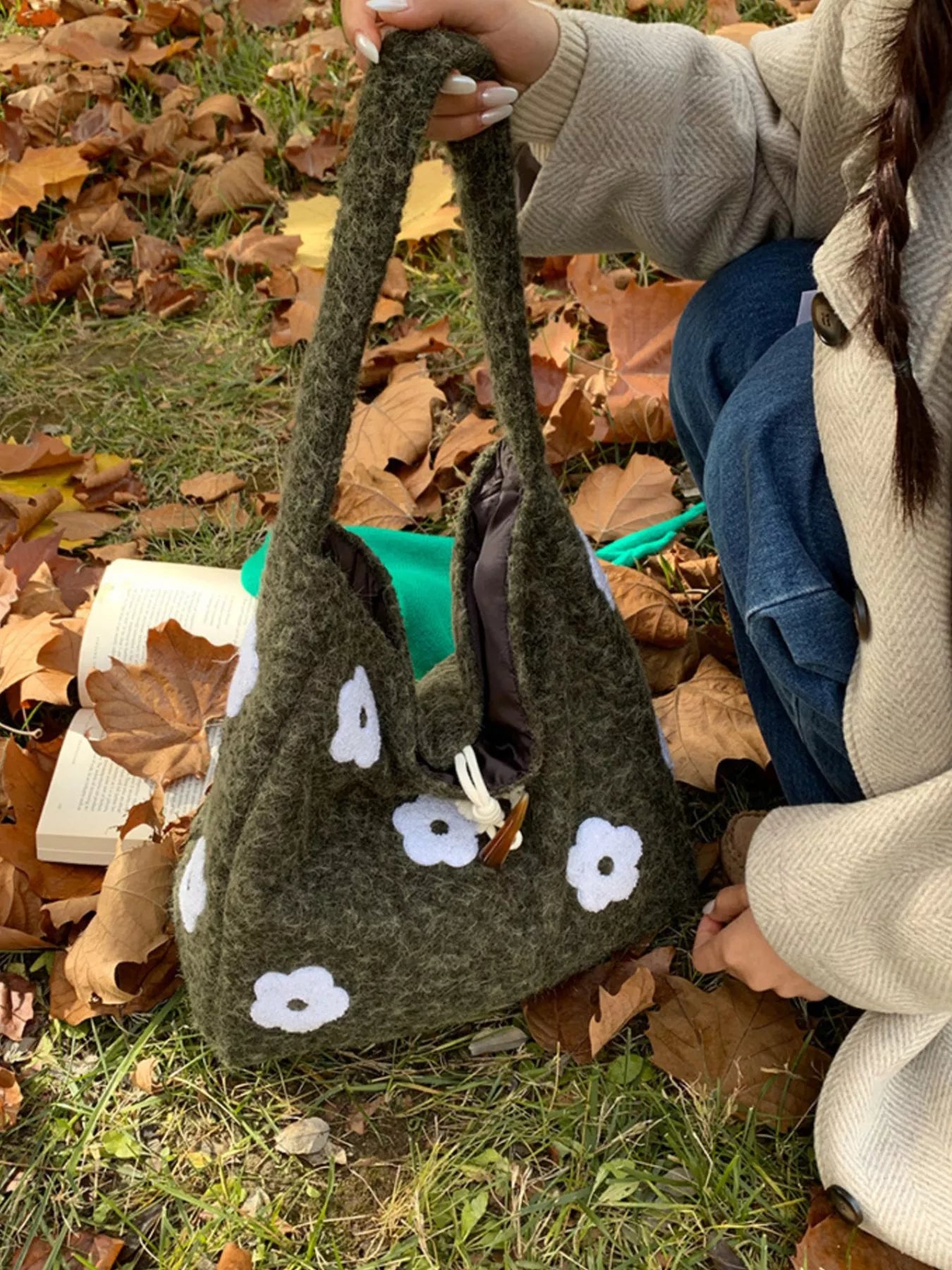 Floral Applique Handbag