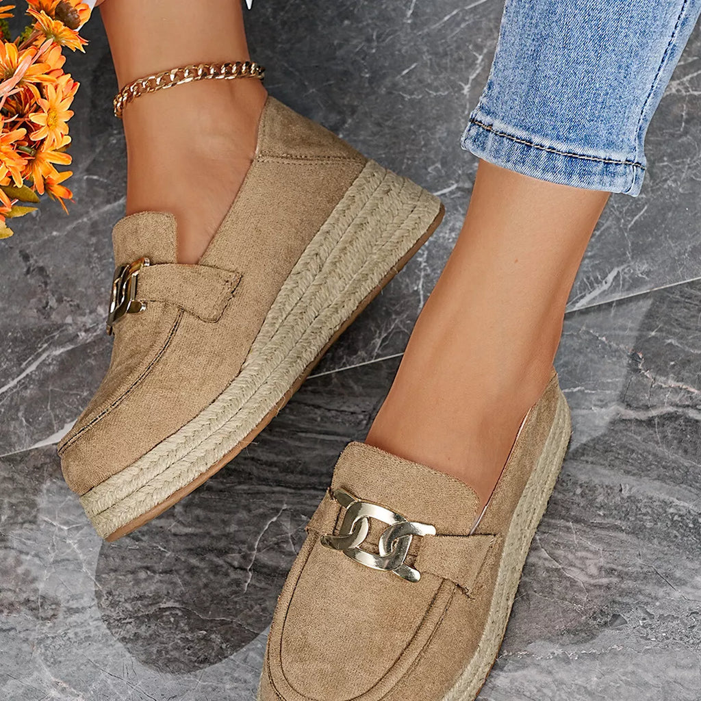 Round Toe Platform Loafers